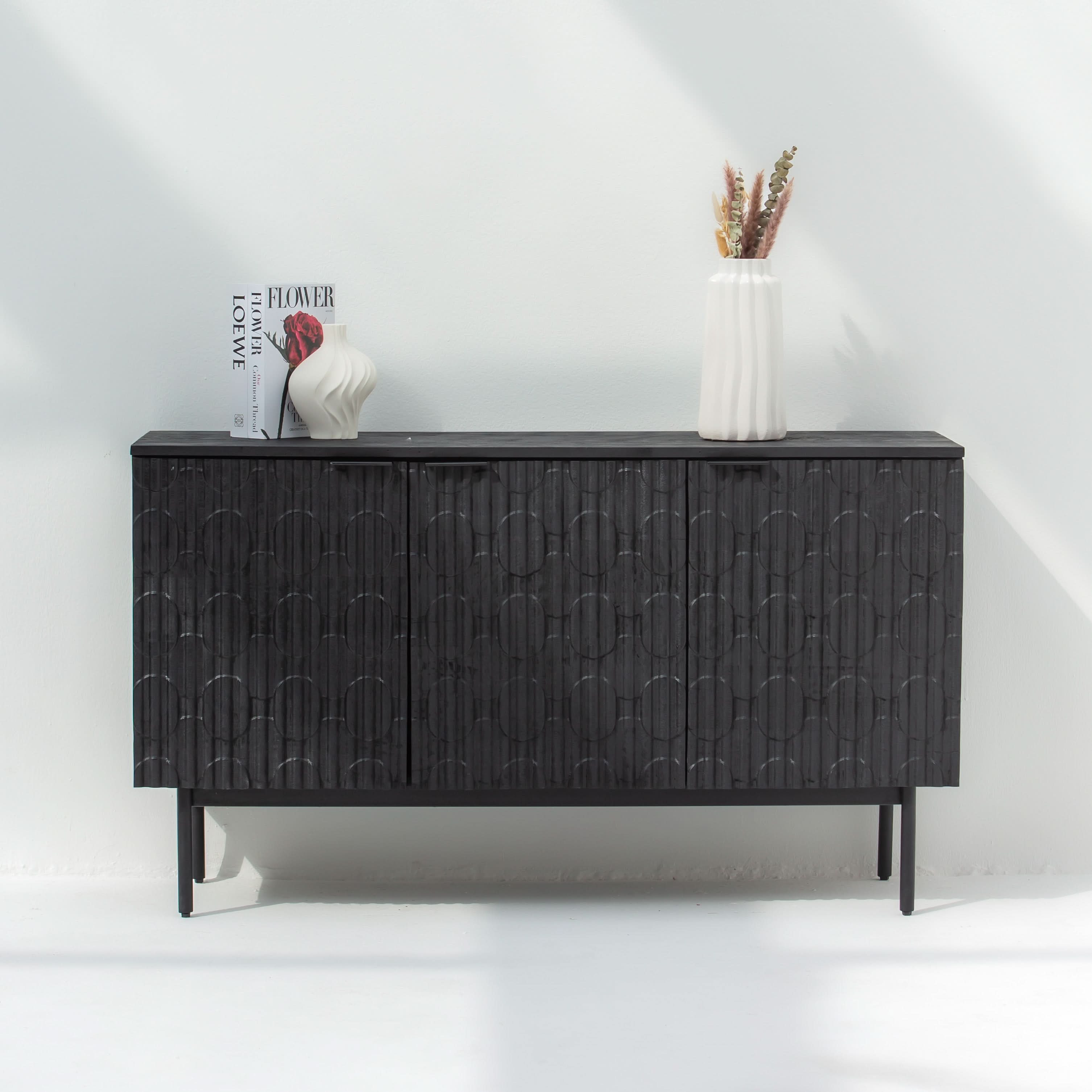 BLACK GALAXY THREE DOOR SIDEBOARD - Art and craft furniture