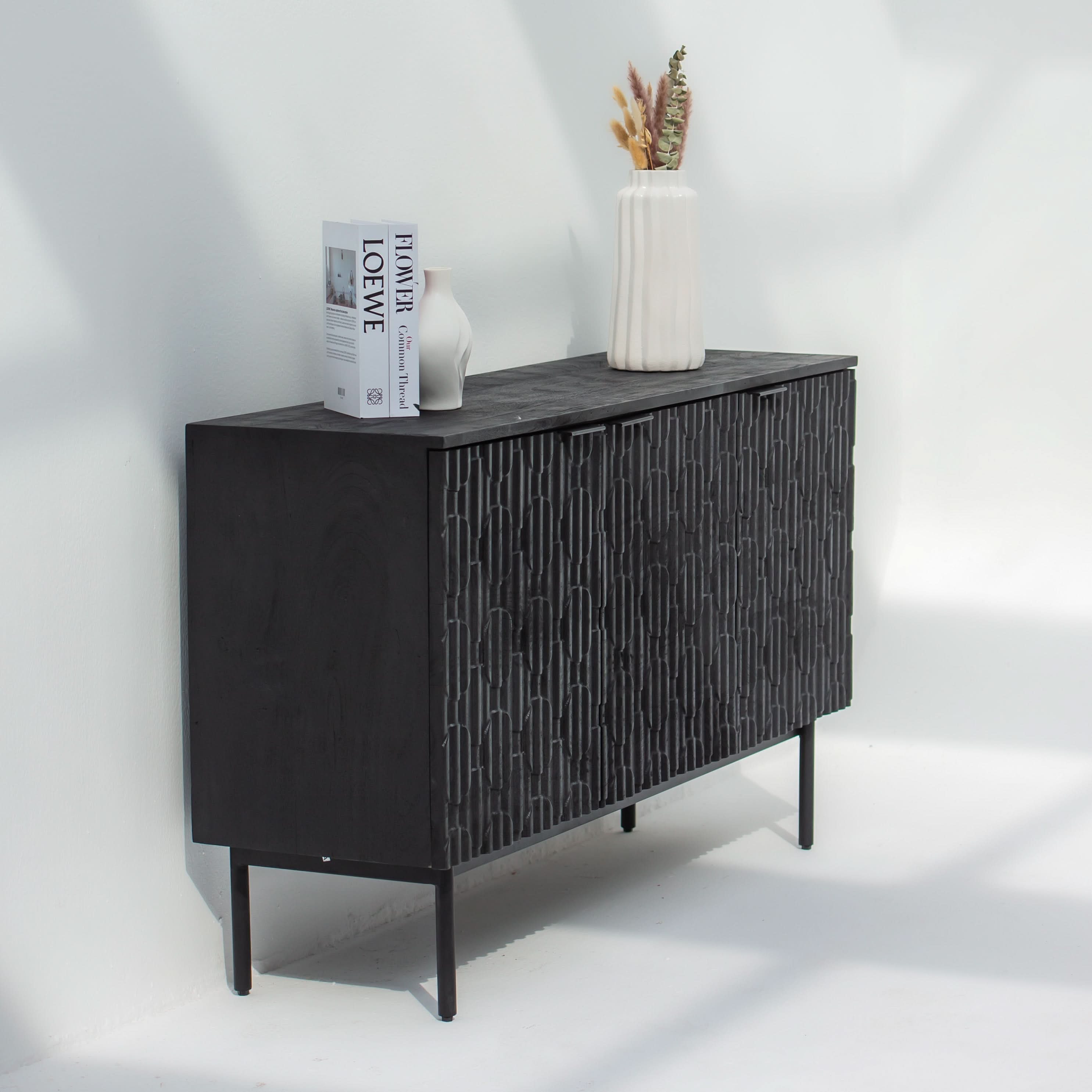 BLACK GALAXY THREE DOOR SIDEBOARD - Art and craft furniture