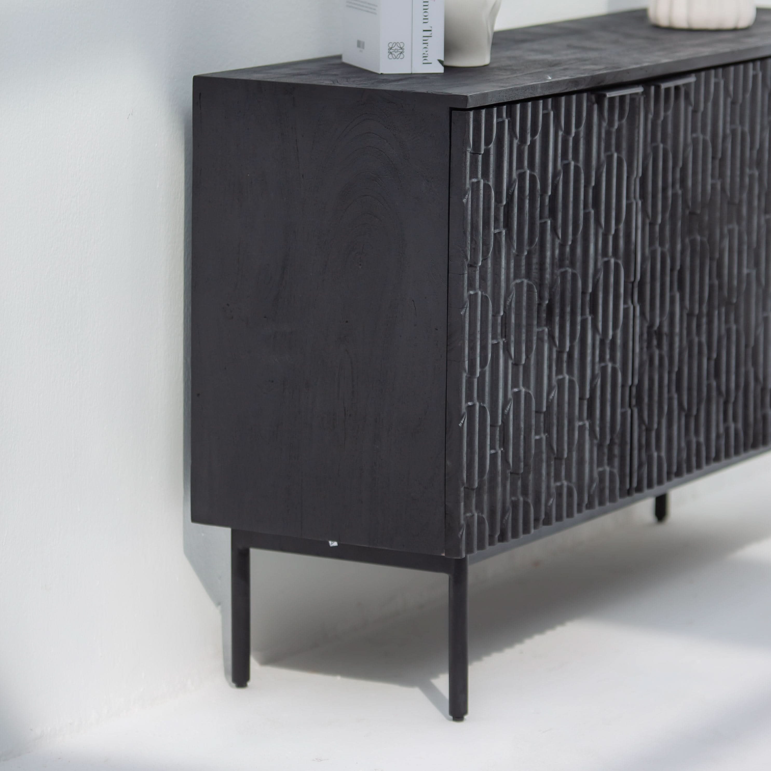 BLACK GALAXY THREE DOOR SIDEBOARD - Art and craft furniture