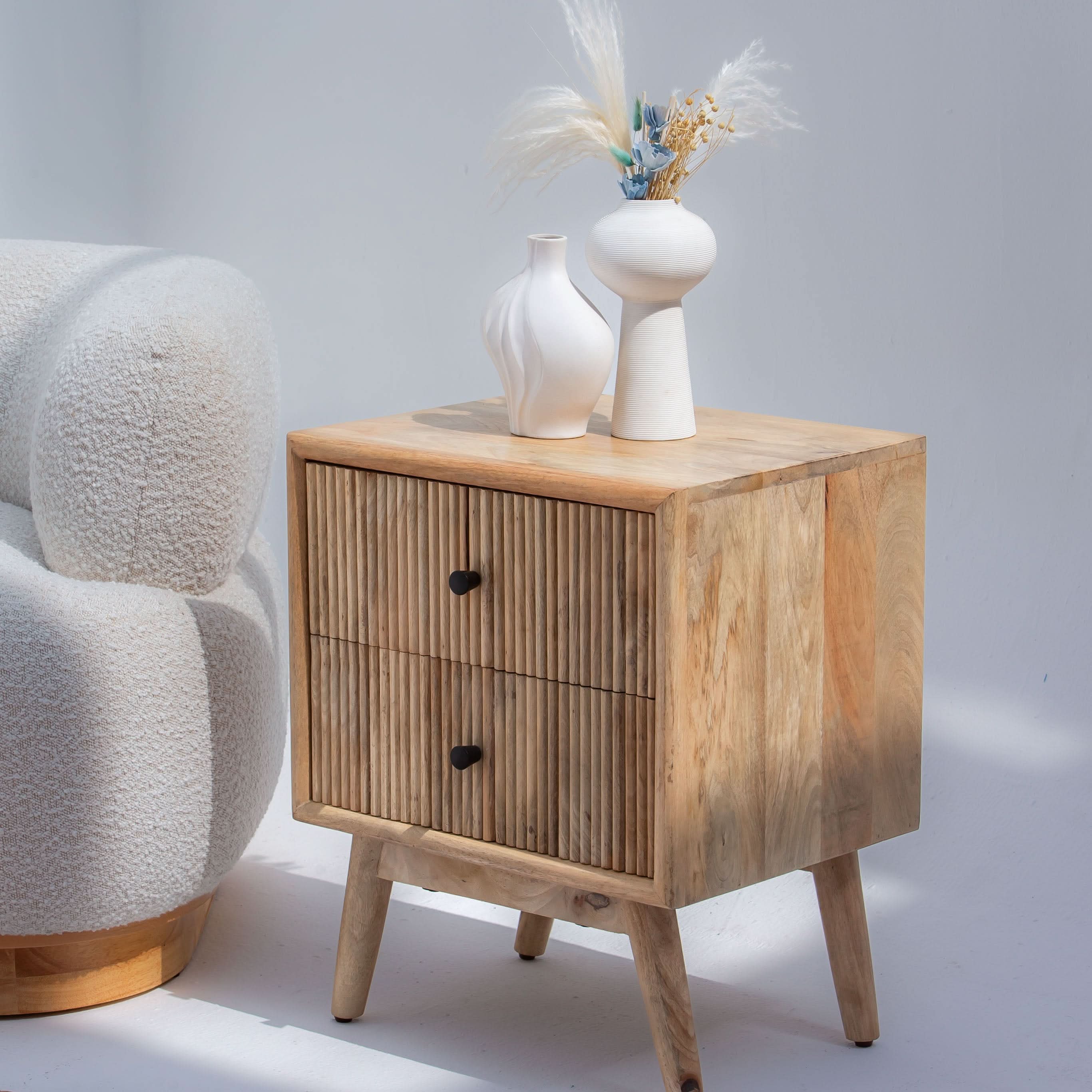 LUWIN LINING TWO DRAWER NIGHTSTAND - Art and craft furniture