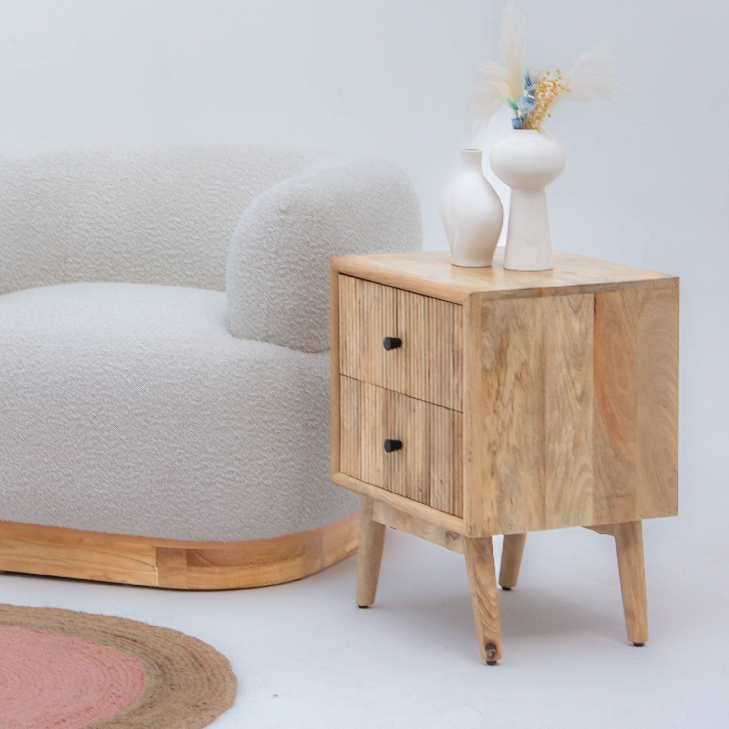 LUWIN LINING TWO DRAWER NIGHTSTAND - Art and craft furniture