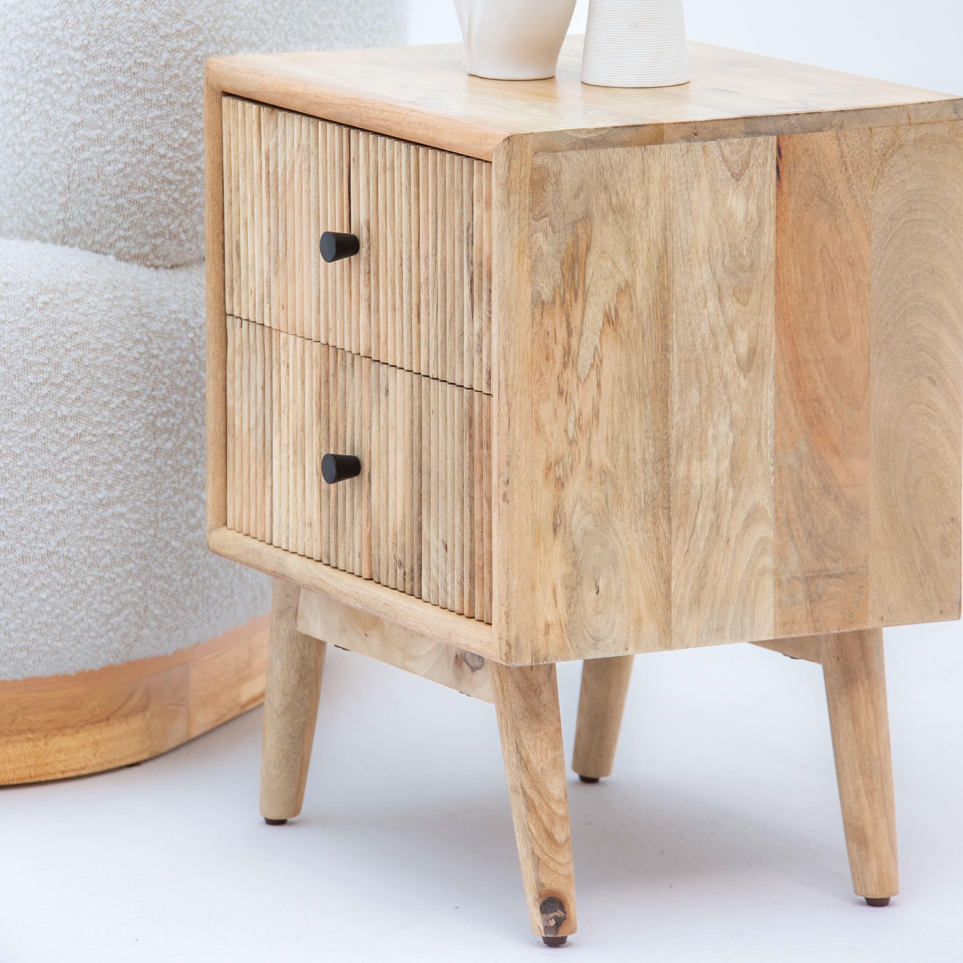 LUWIN LINING TWO DRAWER NIGHTSTAND - Art and craft furniture