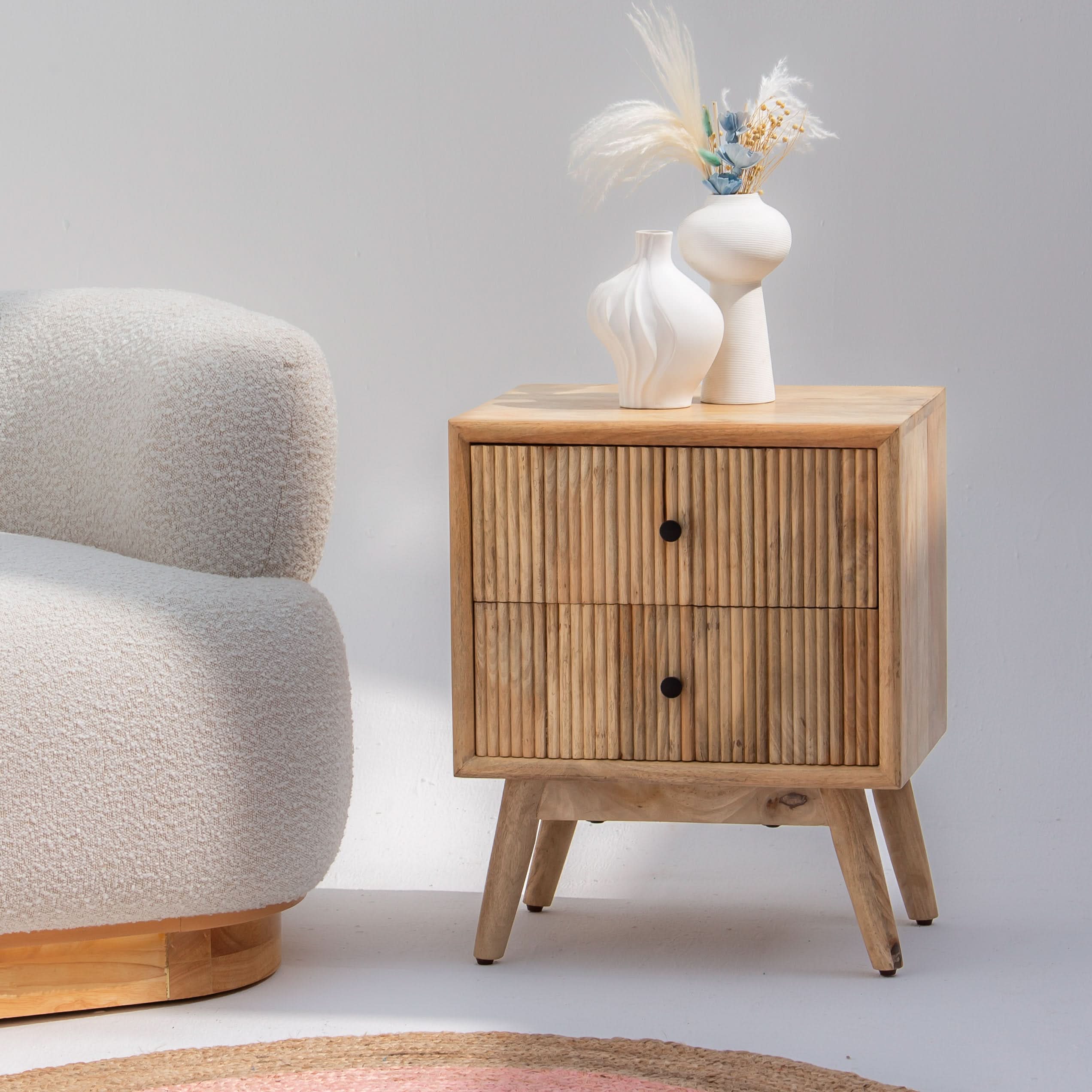 LUWIN LINING TWO DRAWER NIGHTSTAND - Art and craft furniture