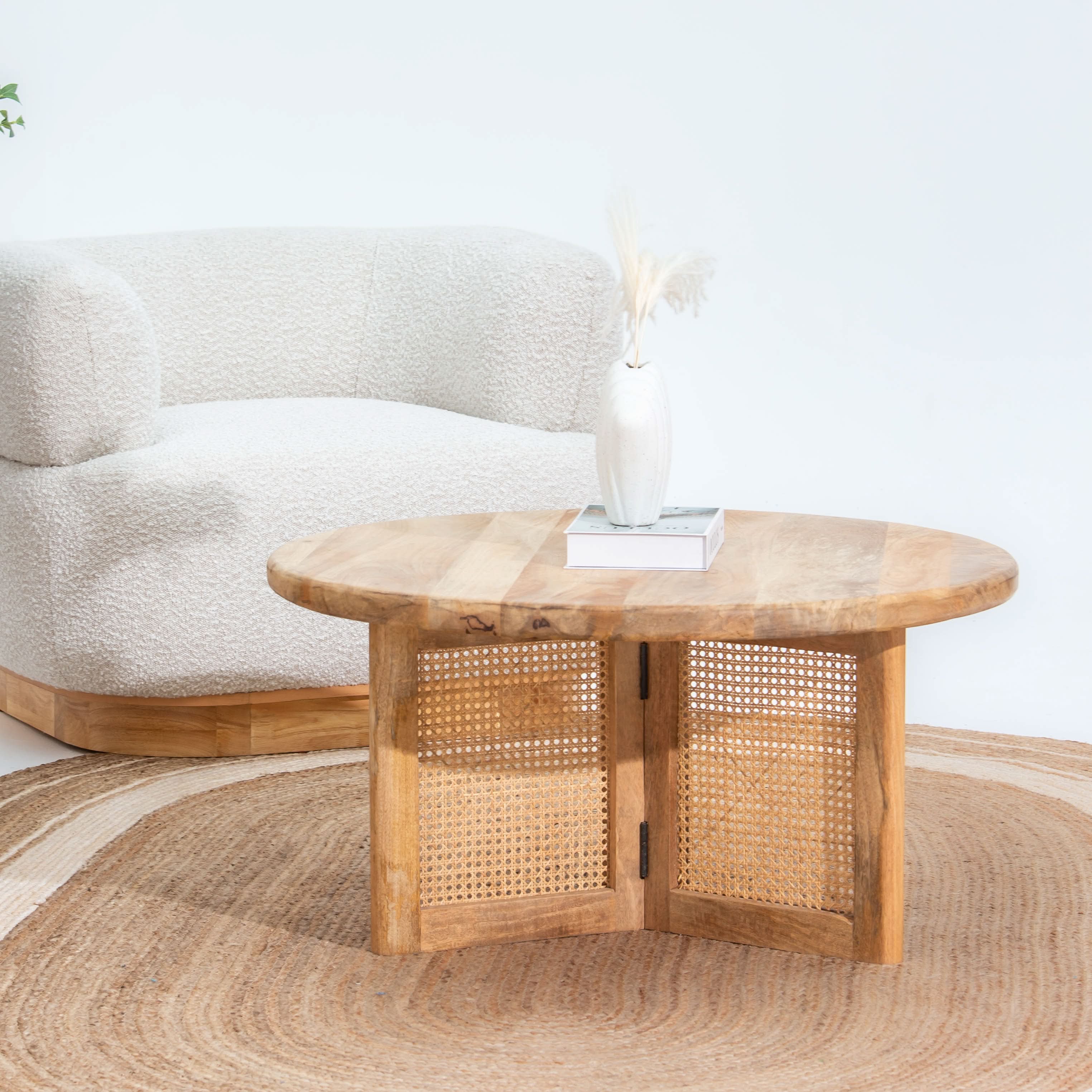 CANOVIA CANE ROUND COFFEE TABLE - Art and craft furniture
