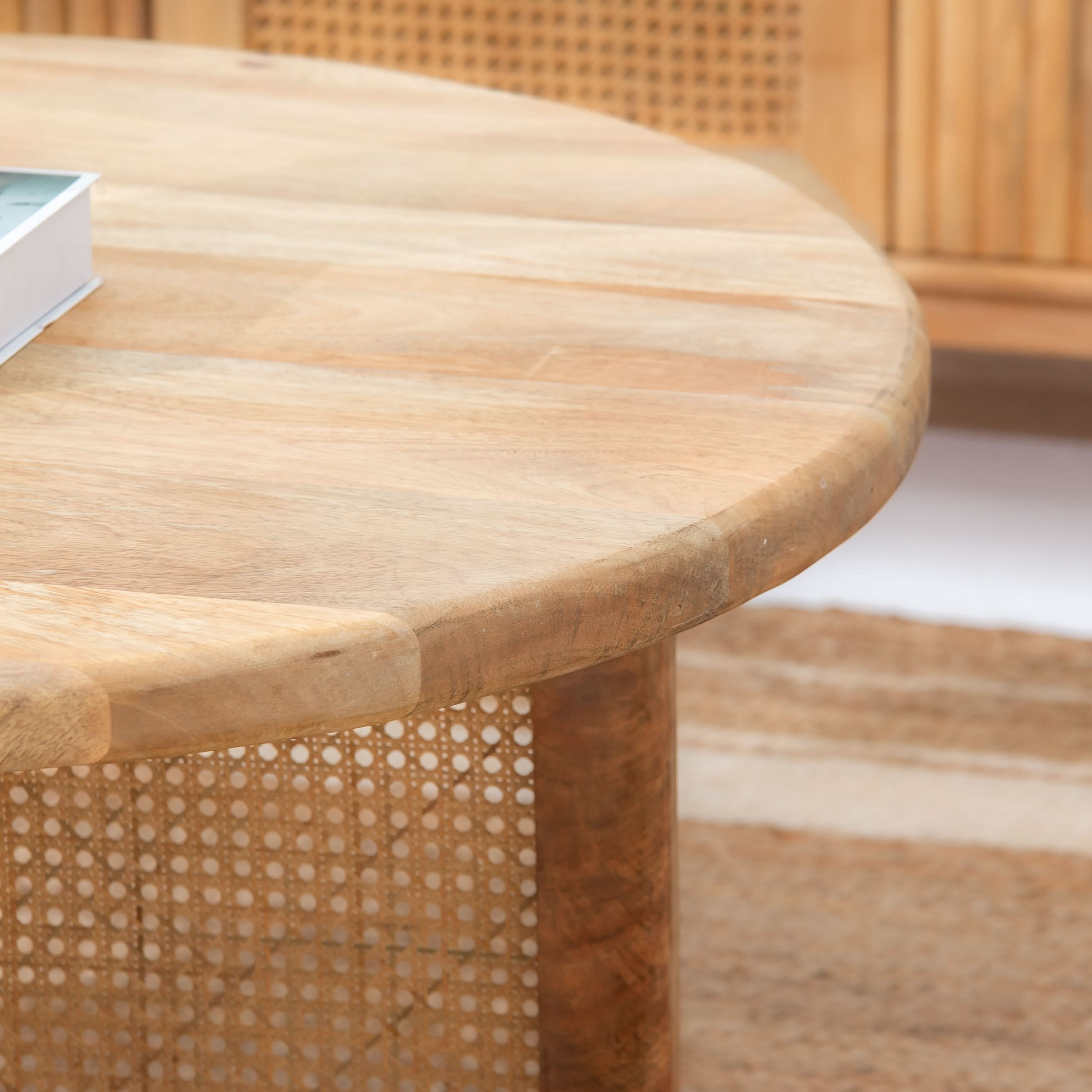 CANOVIA CANE ROUND COFFEE TABLE - Art and craft furniture