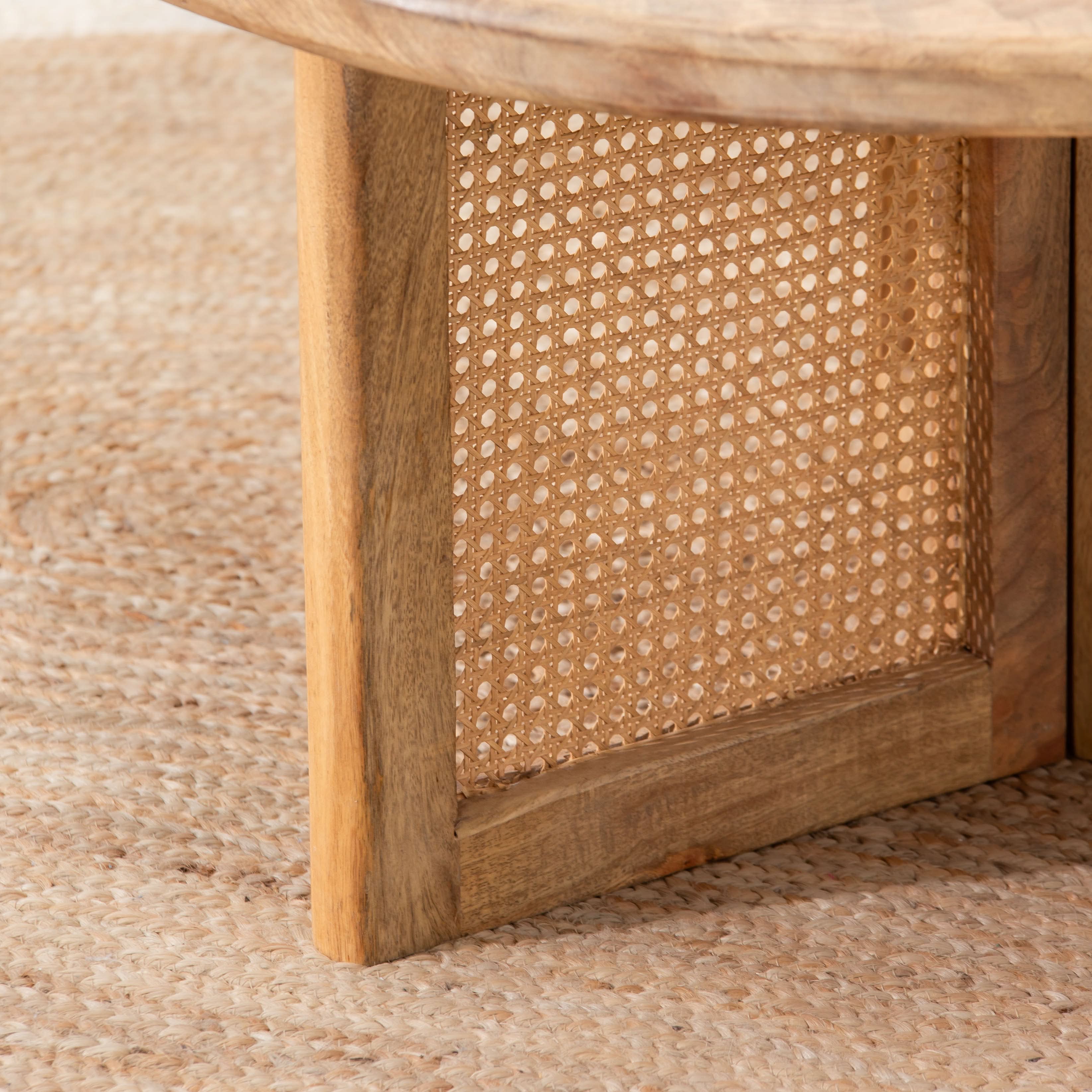 CANOVIA CANE ROUND COFFEE TABLE - Art and craft furniture