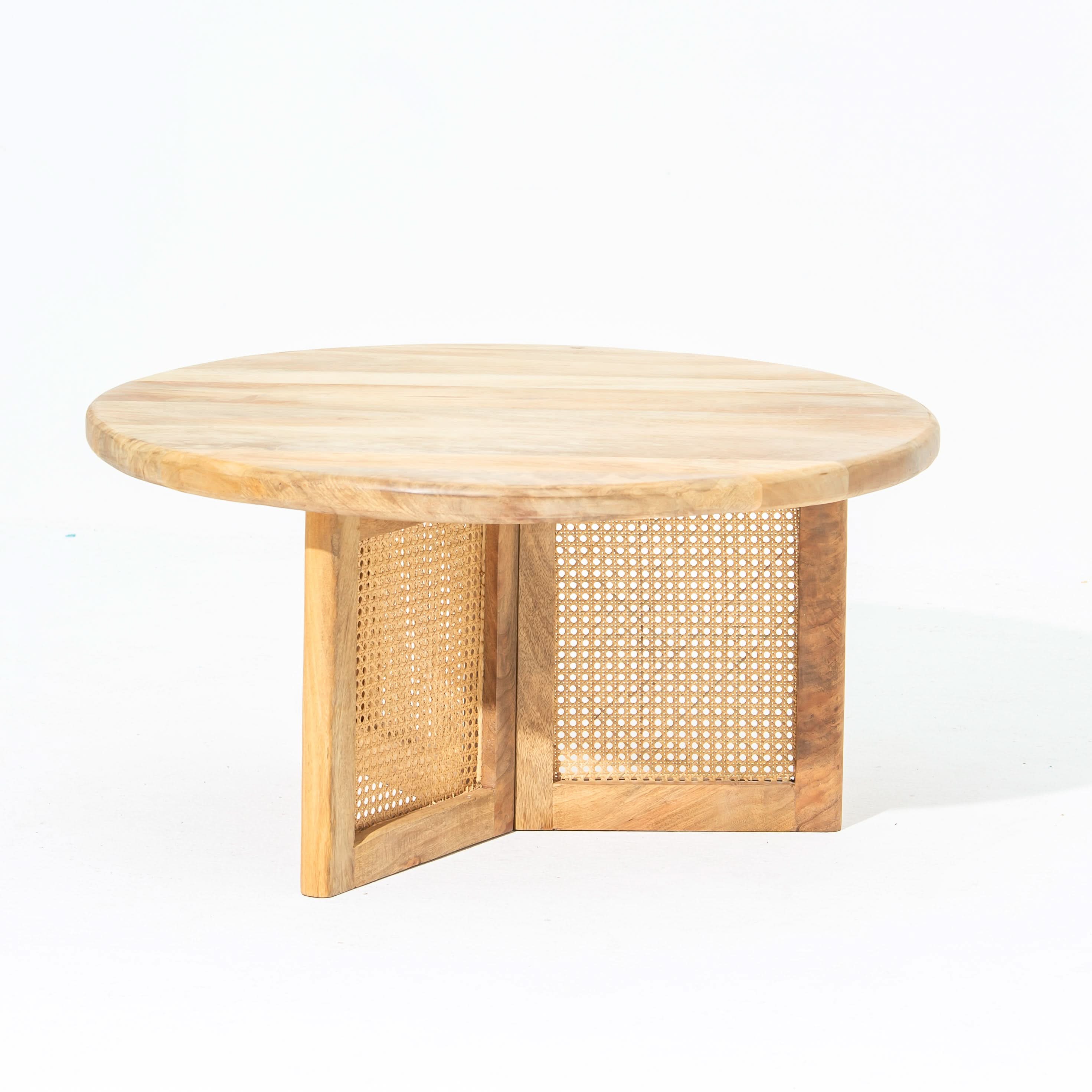 CANOVIA CANE ROUND COFFEE TABLE - Art and craft furniture