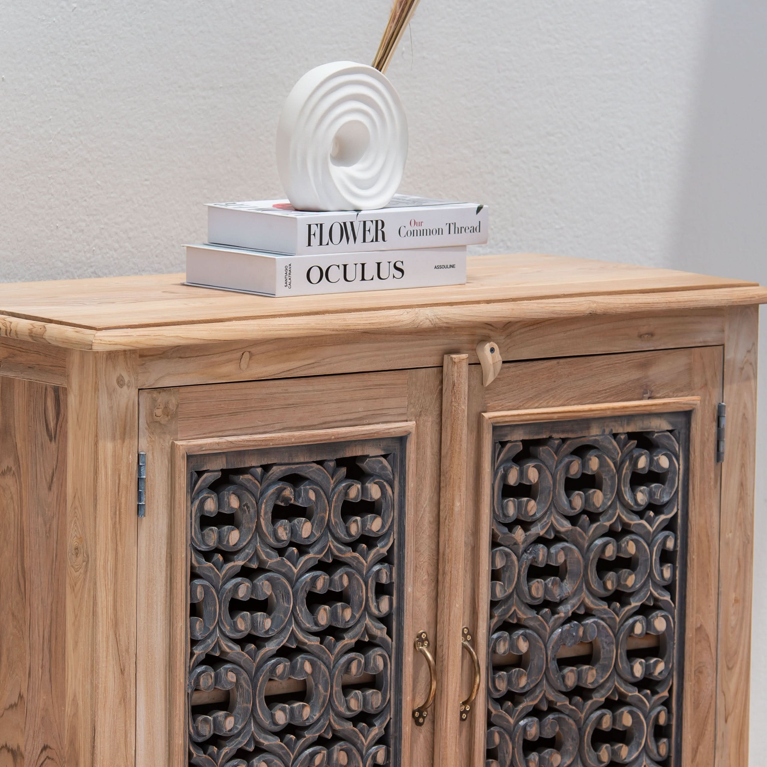 CHARLORE WOODEN TWO DOOR SIDEBOARD - Art and craft furniture