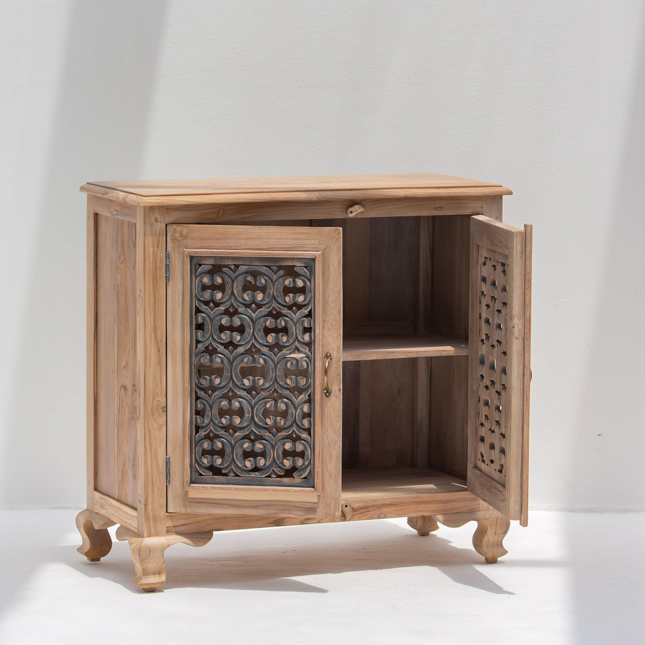 CHARLORE WOODEN TWO DOOR SIDEBOARD - Art and craft furniture
