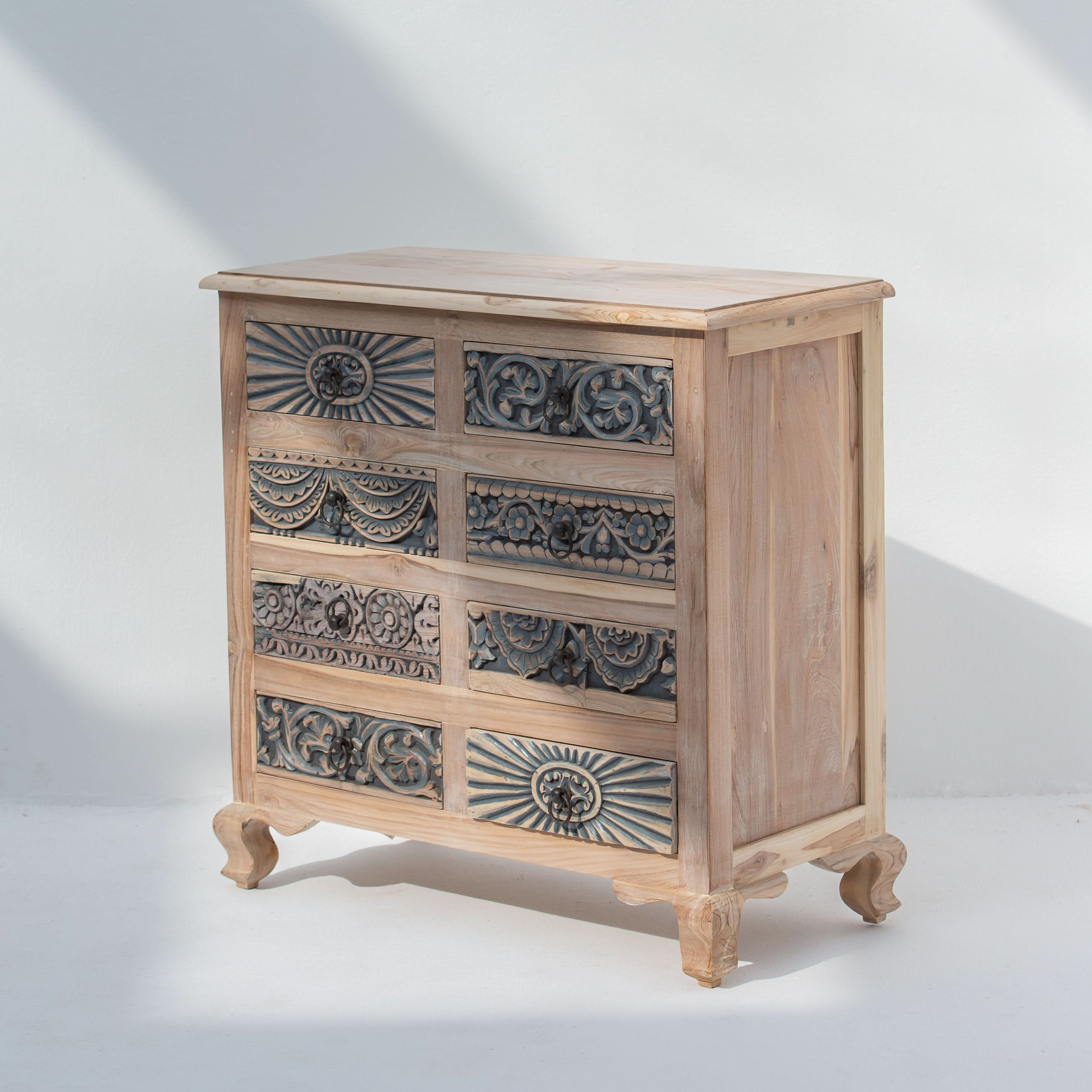 CHARLORE WOODEN EIGHT DRAWER DRAWCHEST - Art and craft furniture