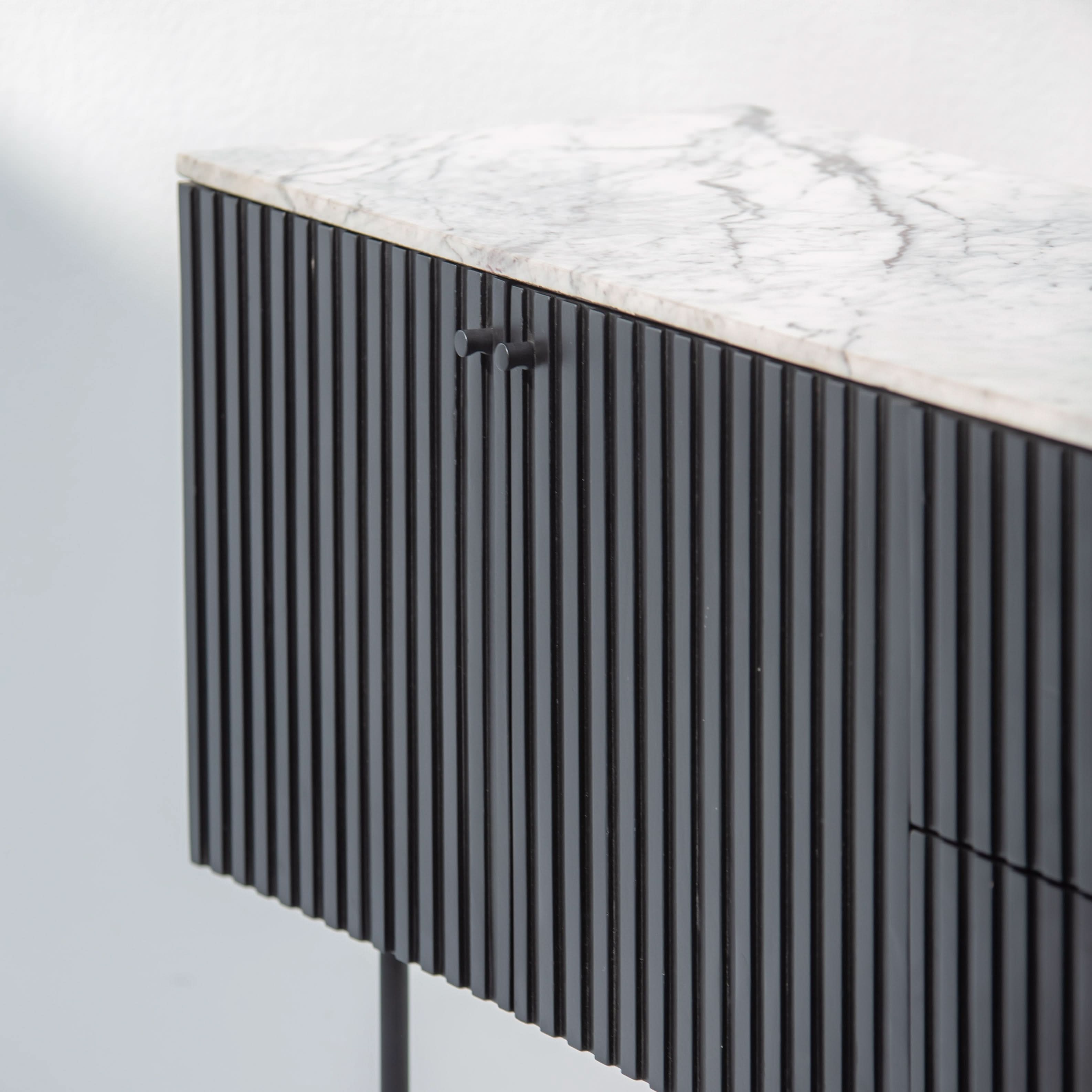 VANTA MARBLE TOP THREE DOOR SIDEBOARD - Art and craft furniture
