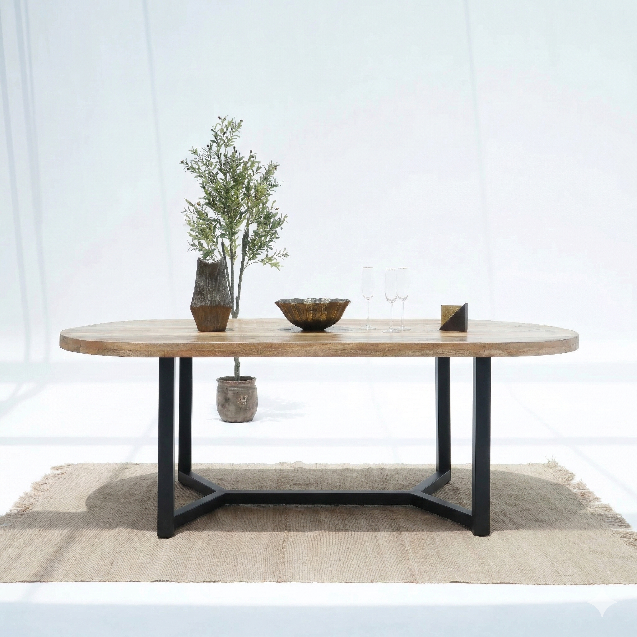 BERLIN LOFT WOODEN DINNING TABLE - Art and craft furniture