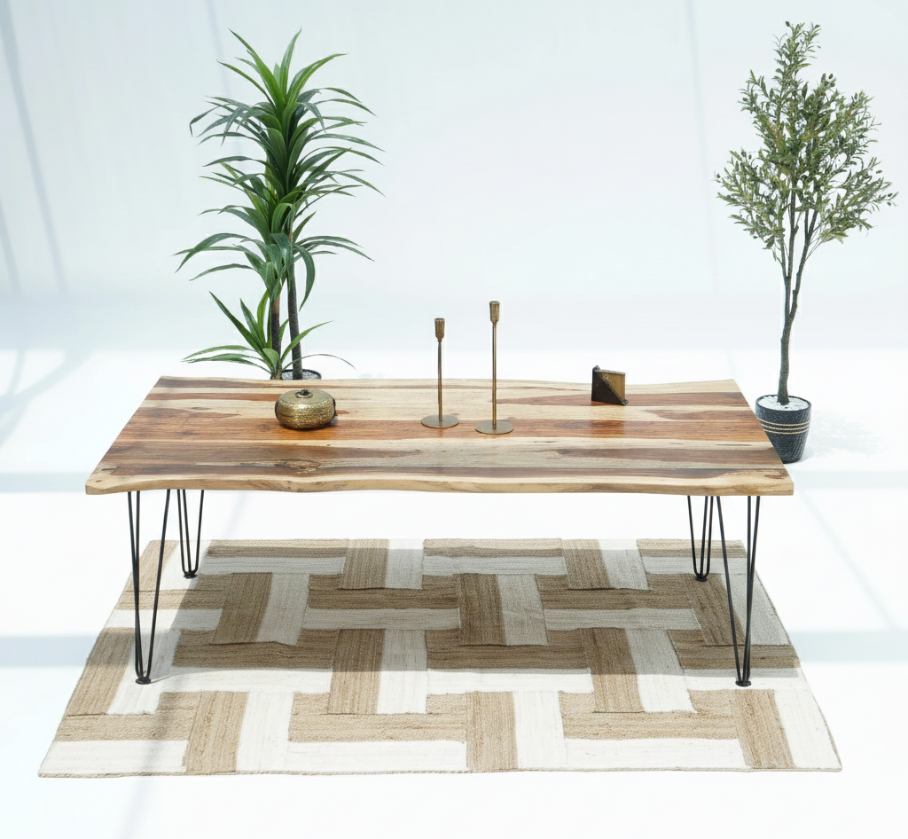 ATHENS AURA ROSE WOOD DINING TABLE - Art and craft furniture