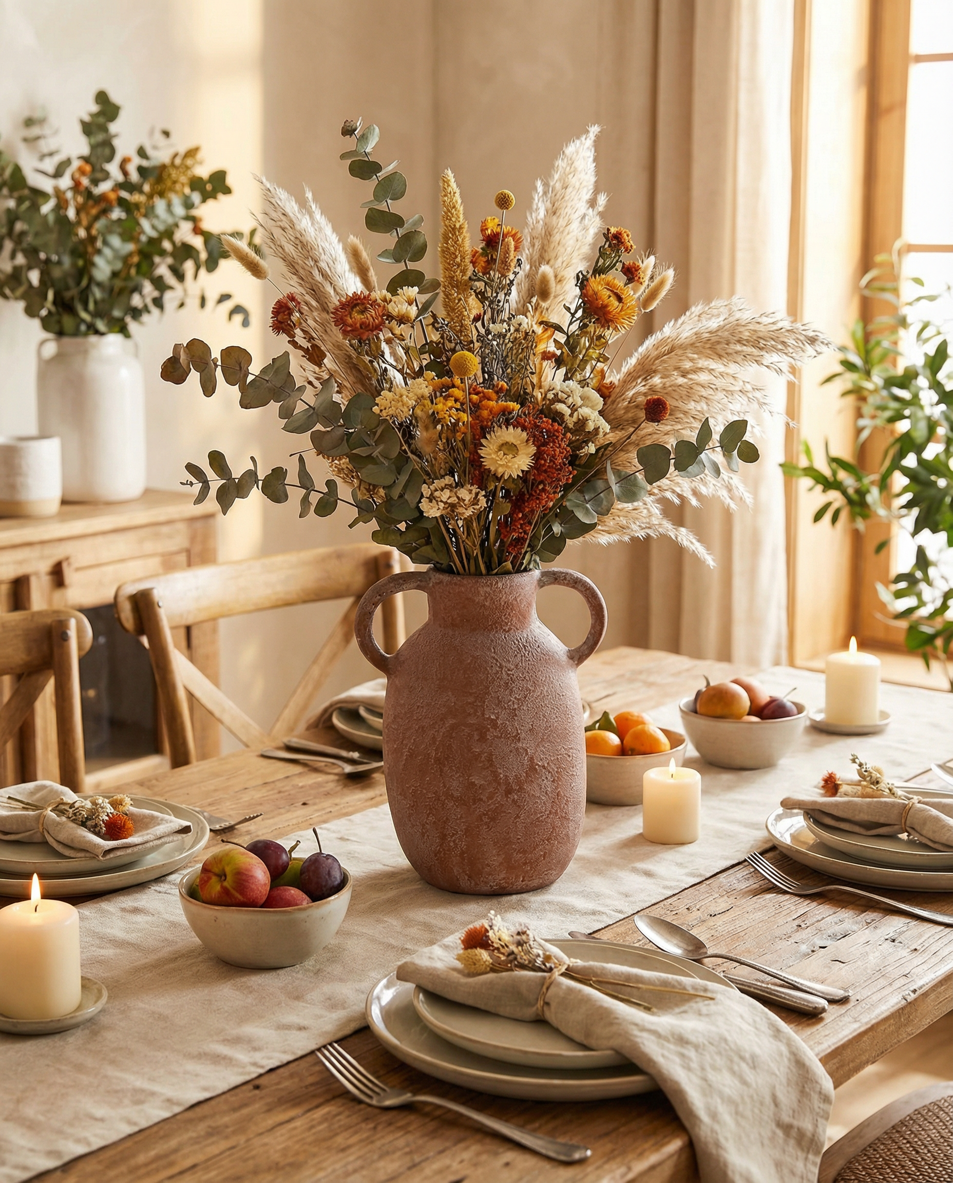 RUSTIC ROSEBUD FLOWER VASE - Art and craft furniture