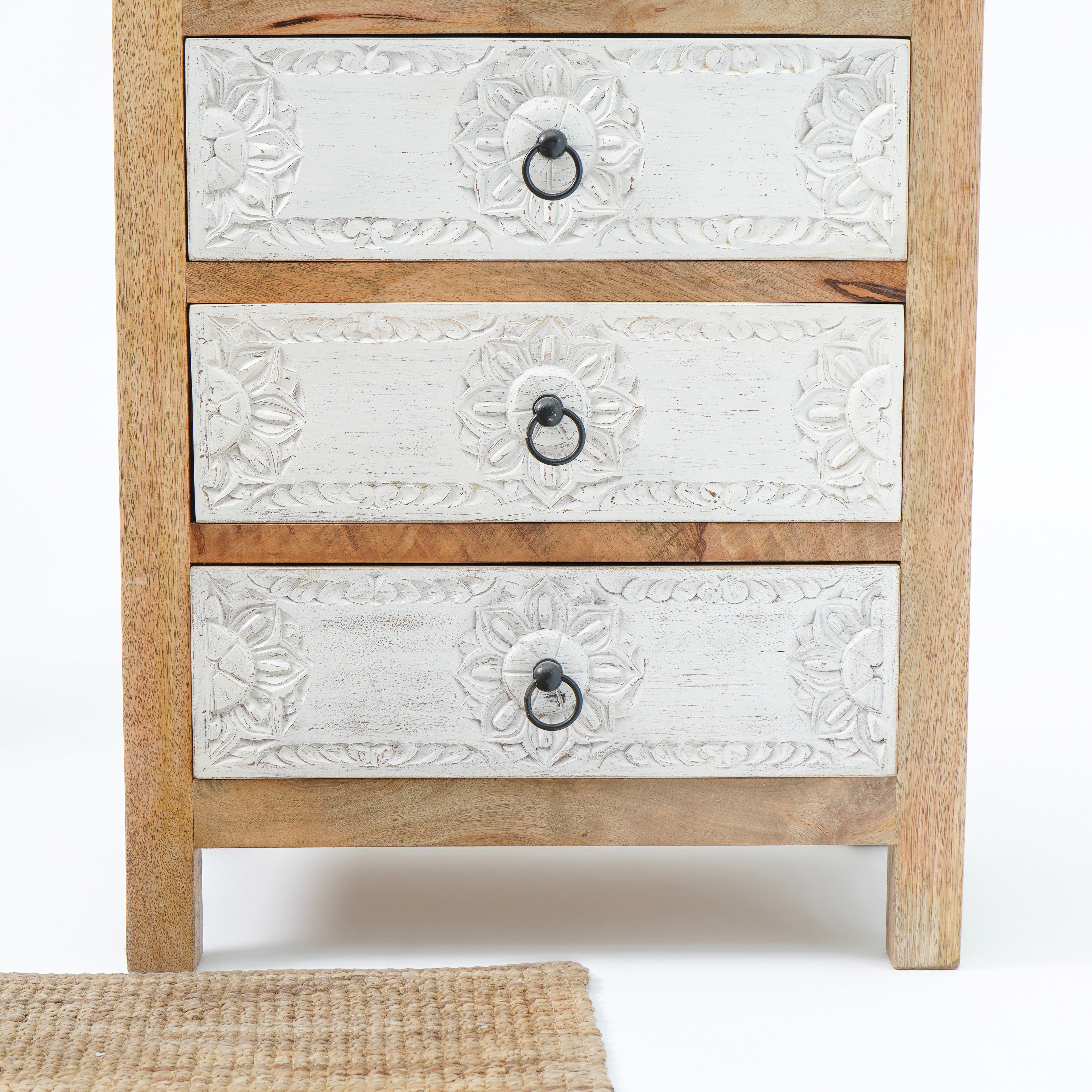Darwin six drawer carwed chest of drawer
