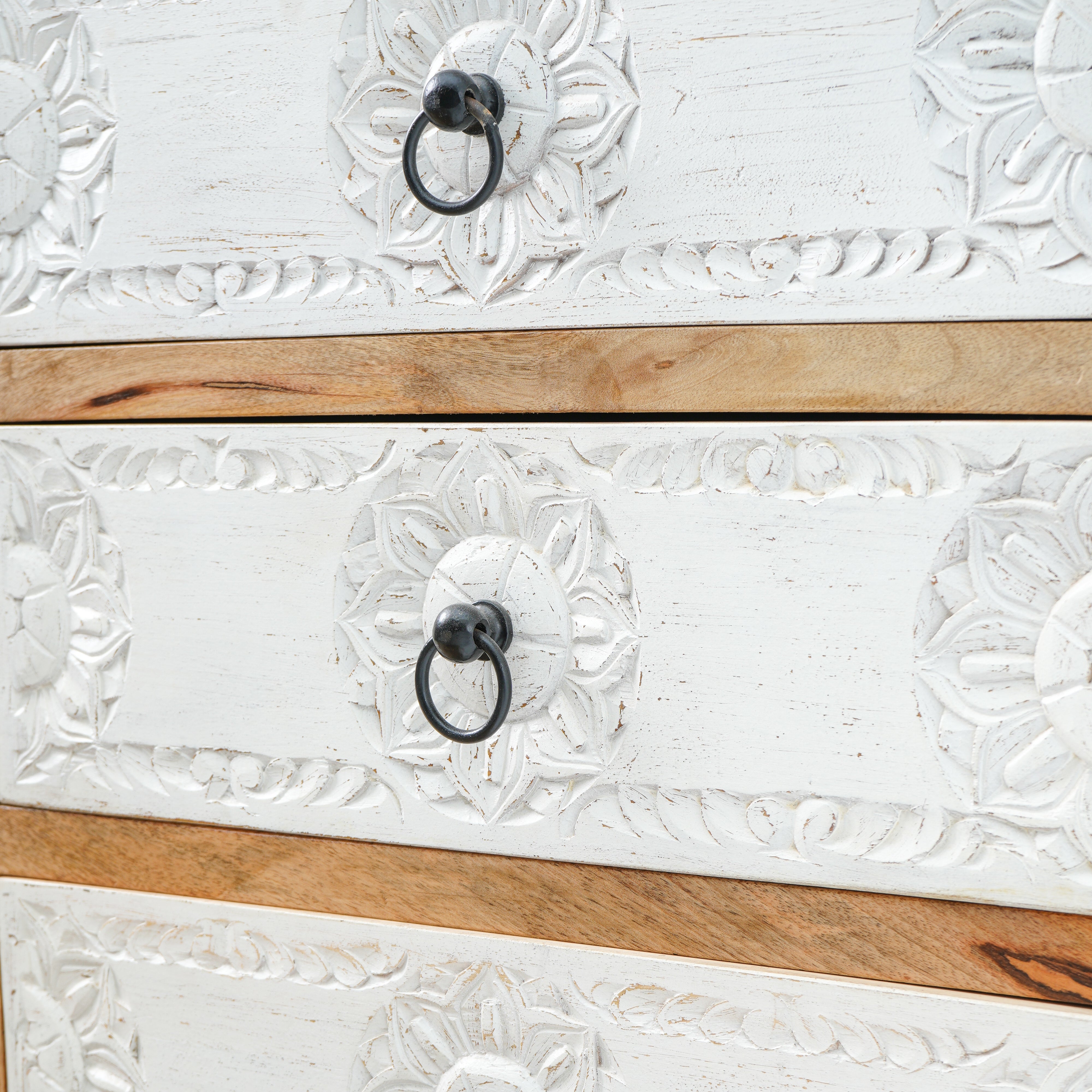 Darwin six drawer carwed chest of drawer