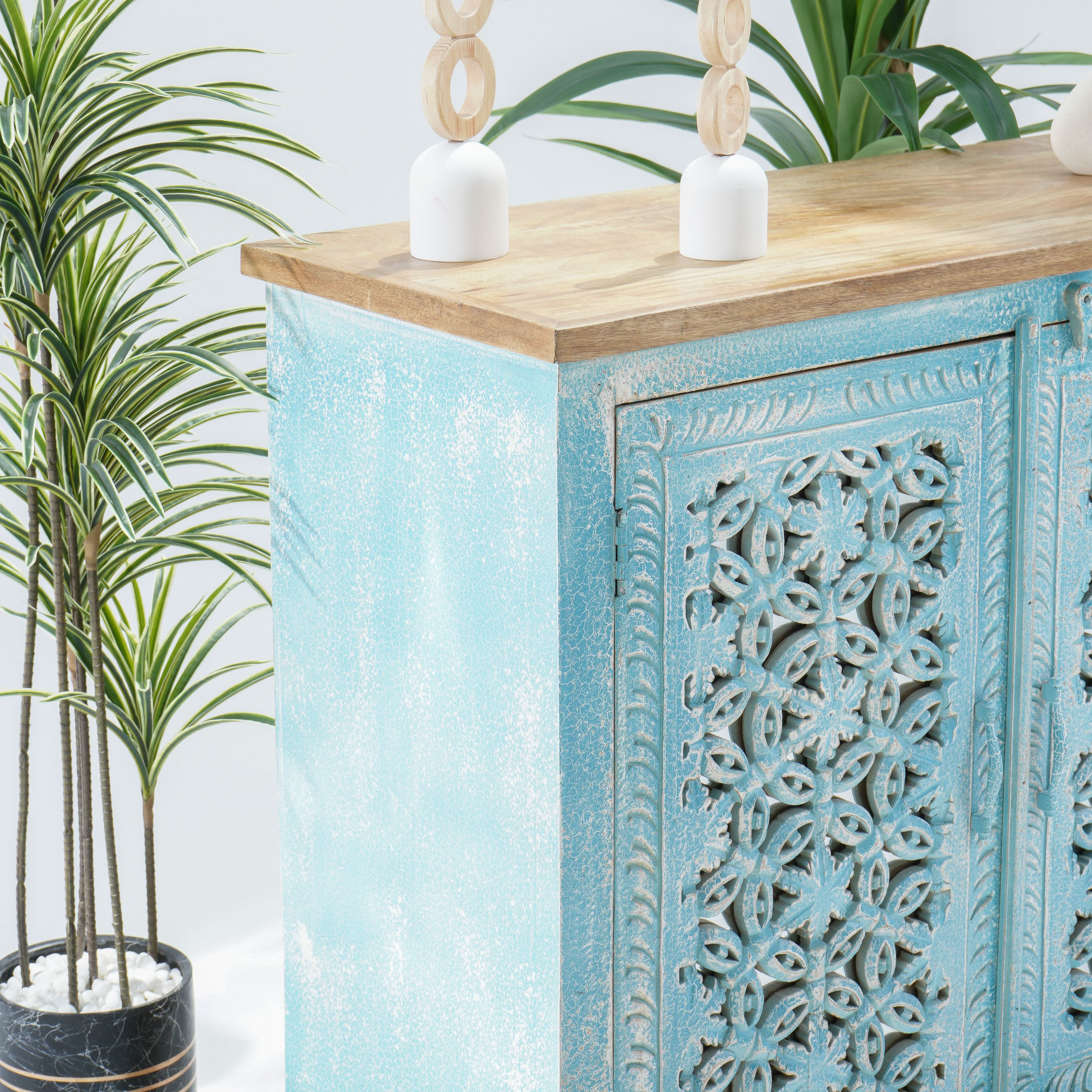 RUSTICA WOODEN TWO DOOR SIDEBOARD - Art and craft furniture