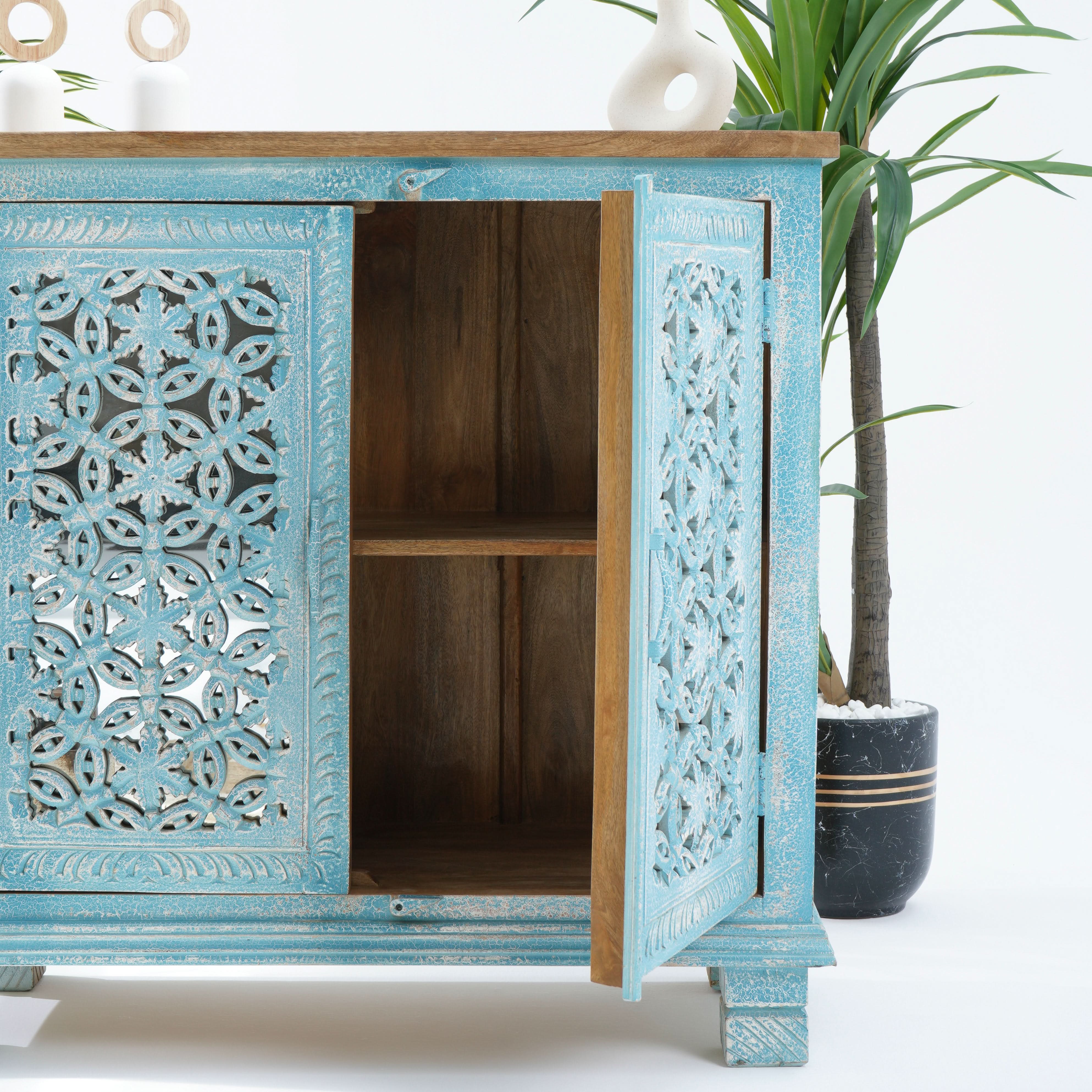 RUSTICA WOODEN TWO DOOR SIDEBOARD - Art and craft furniture