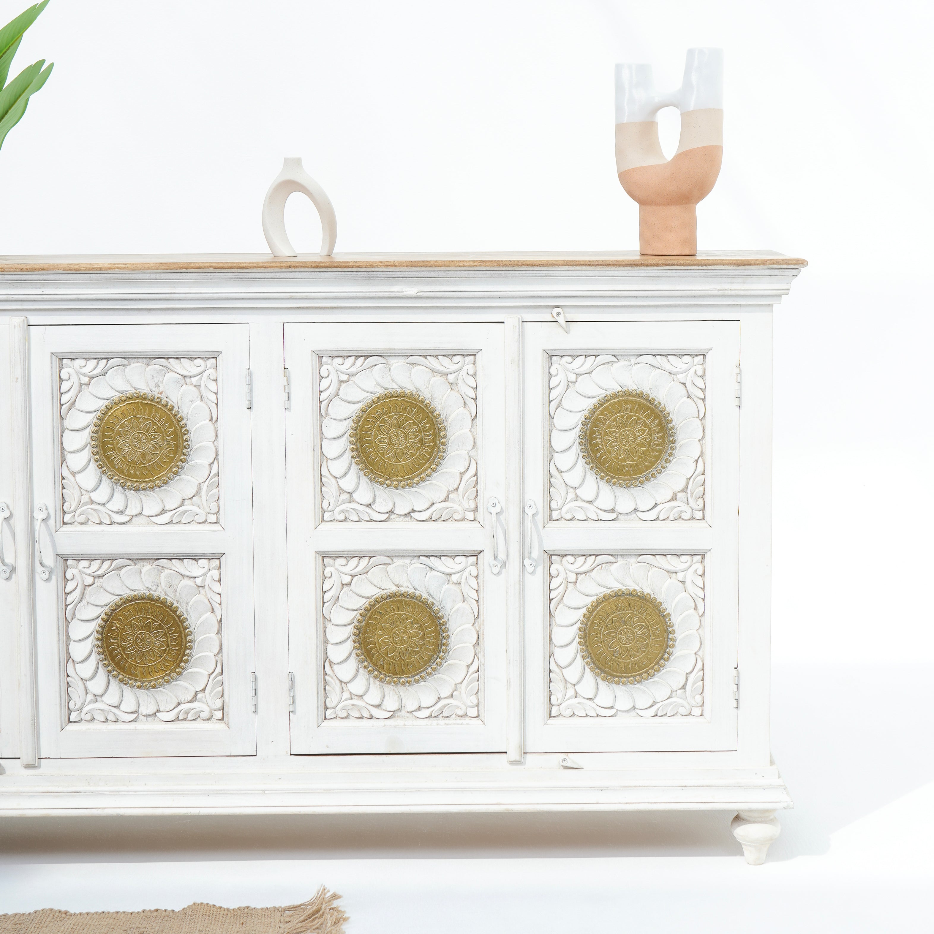 ZYARA FOUR DOOR BRASS FTD SIDEBOARD