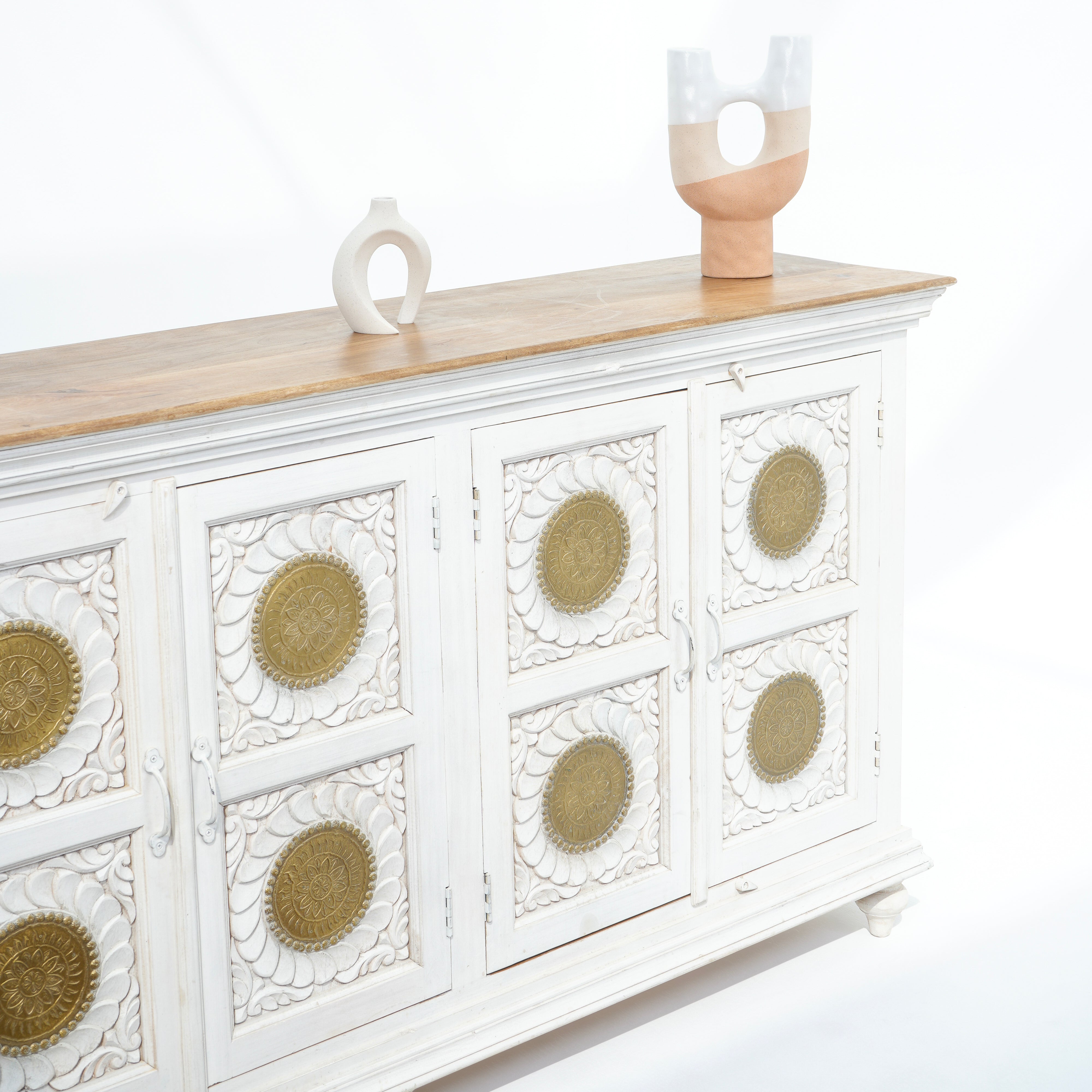 ZYARA FOUR DOOR BRASS FTD SIDEBOARD