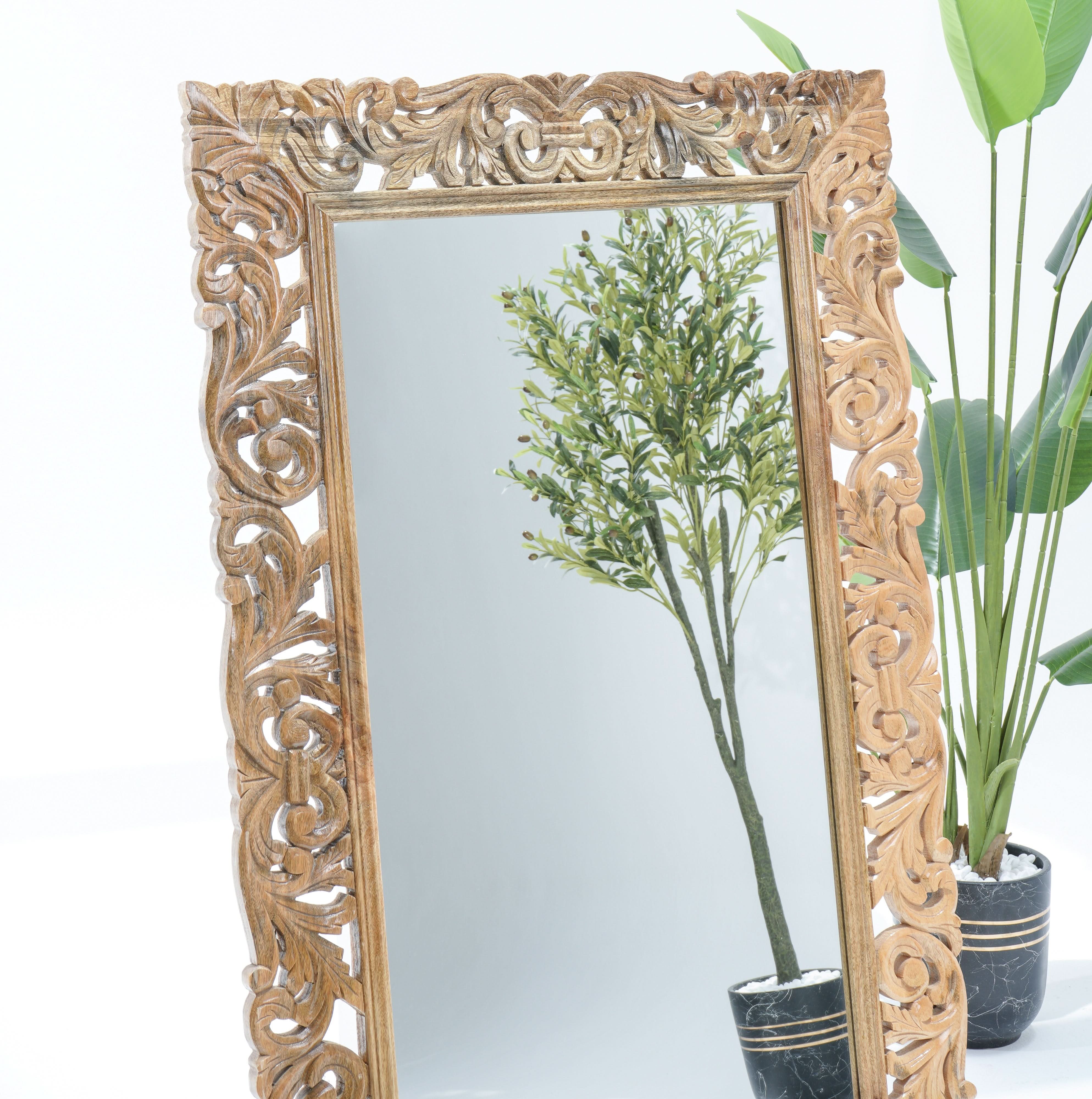 MOSAIC CARVED MIRROR FRAME - Art and craft furniture