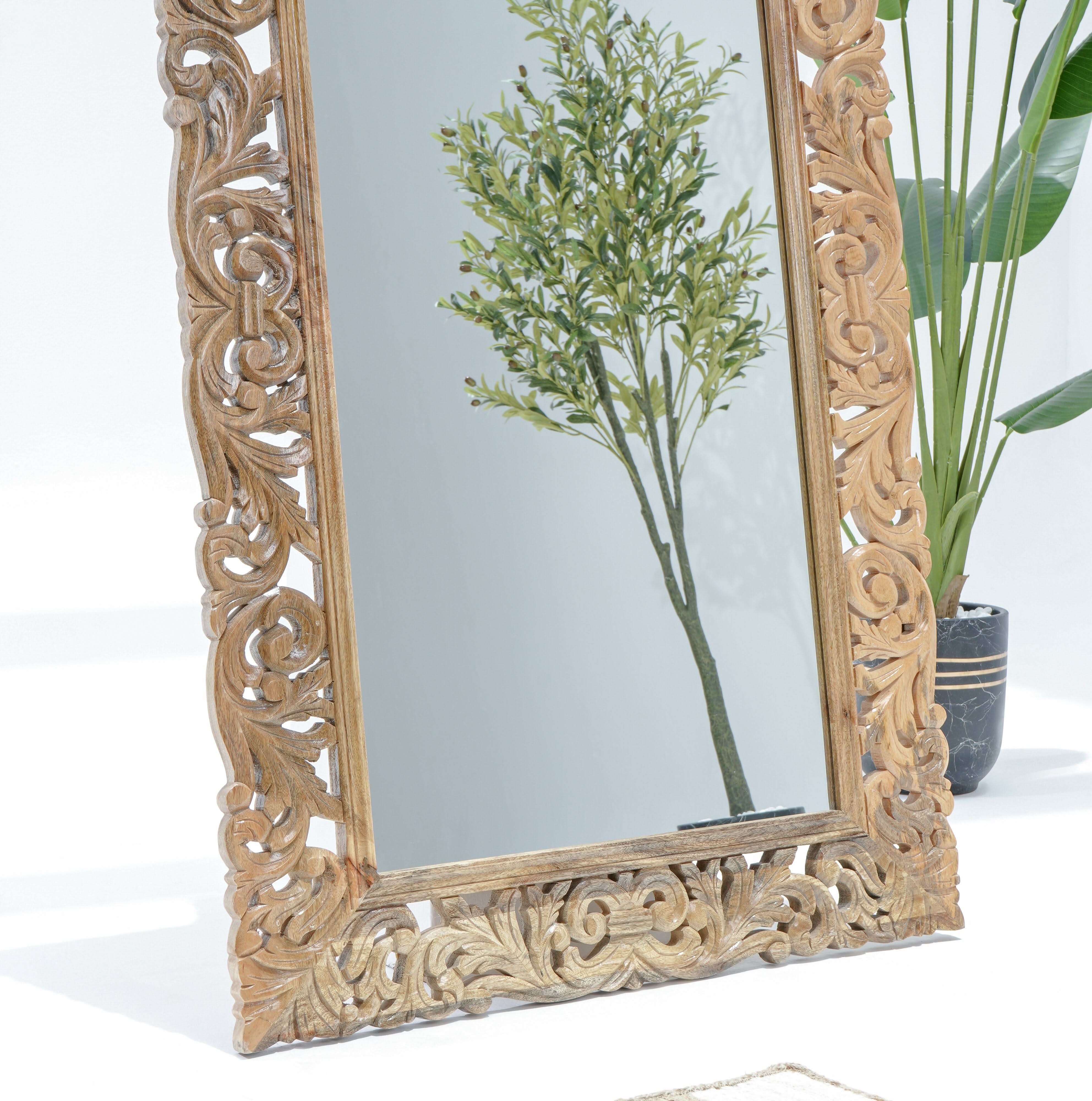 MOSAIC CARVED MIRROR FRAME - Art and craft furniture