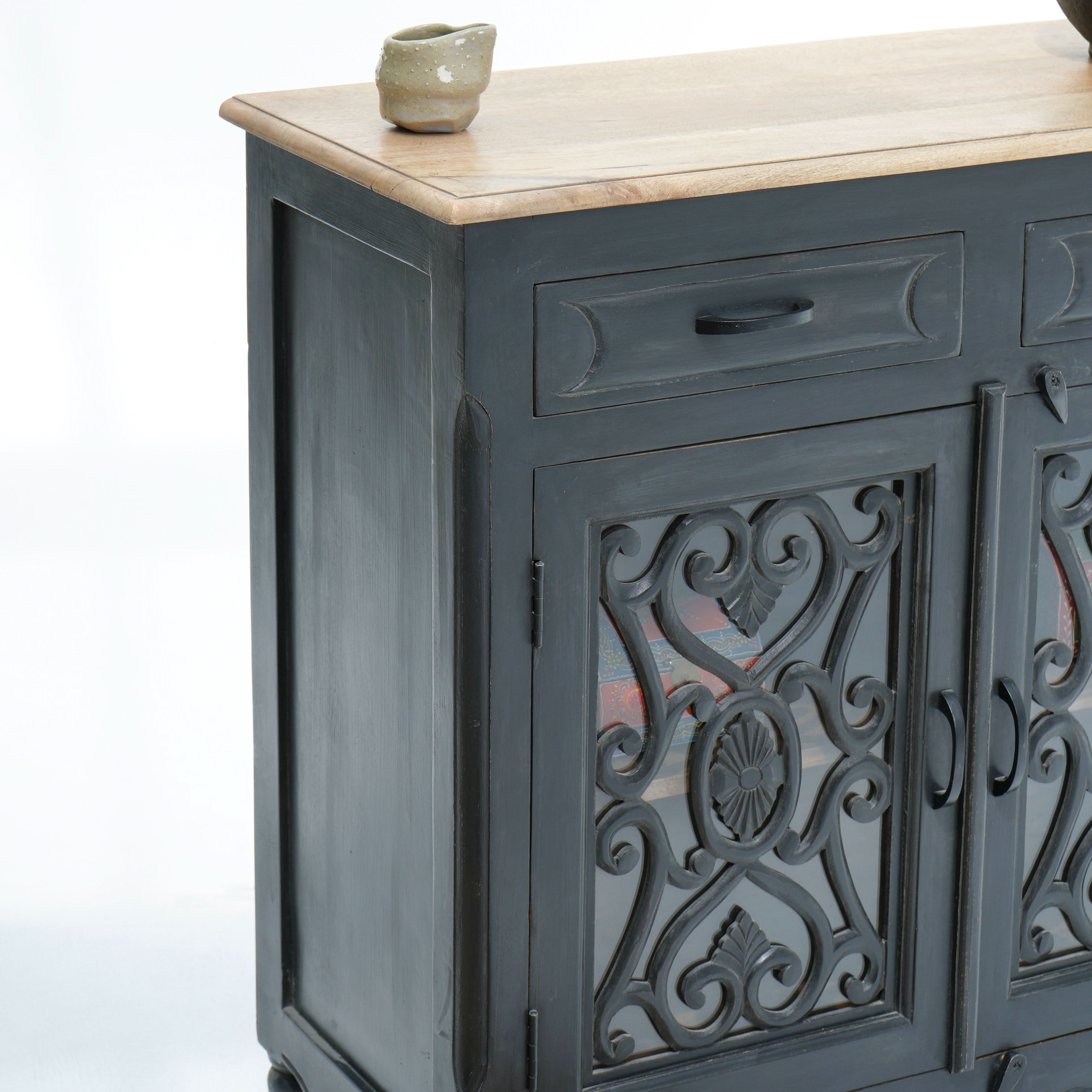 ELEGANCE GLASS DOOR SIDEBOARD - Art and craft furniture