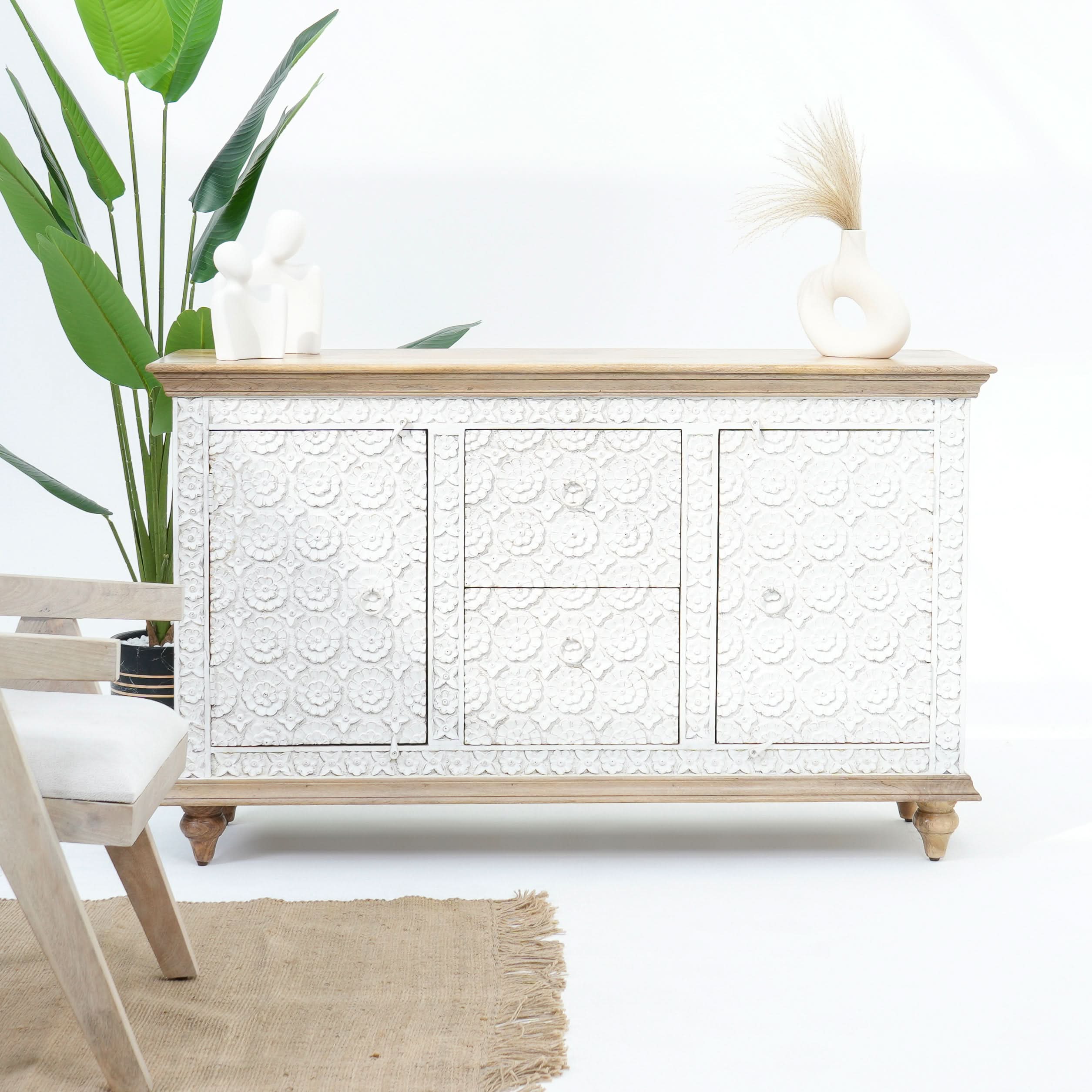 FLORIX TWO DOOR TWO DRAWER SIDEBOARD - Art and craft furniture