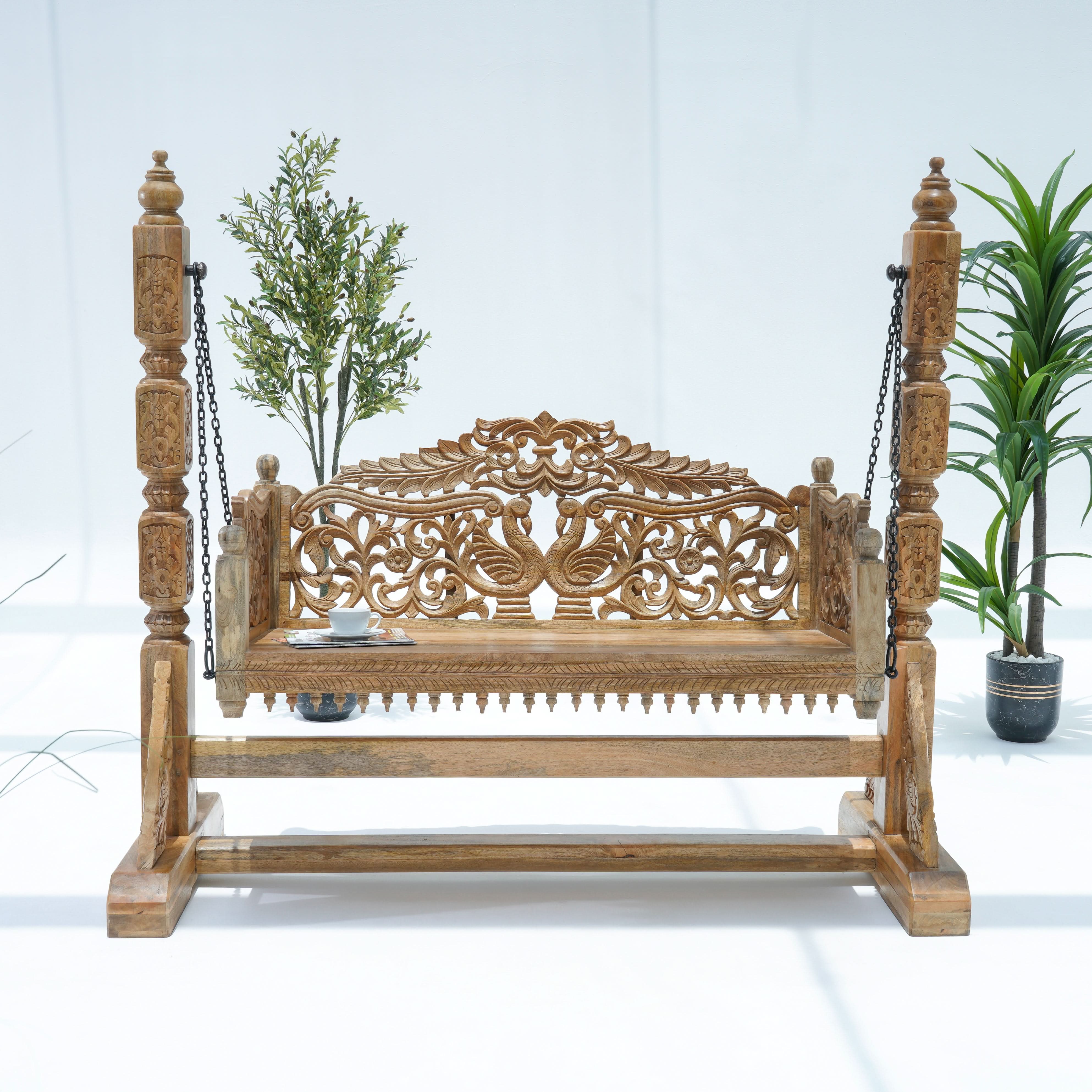 Wooden Carwing Swing - Art and craft furniture