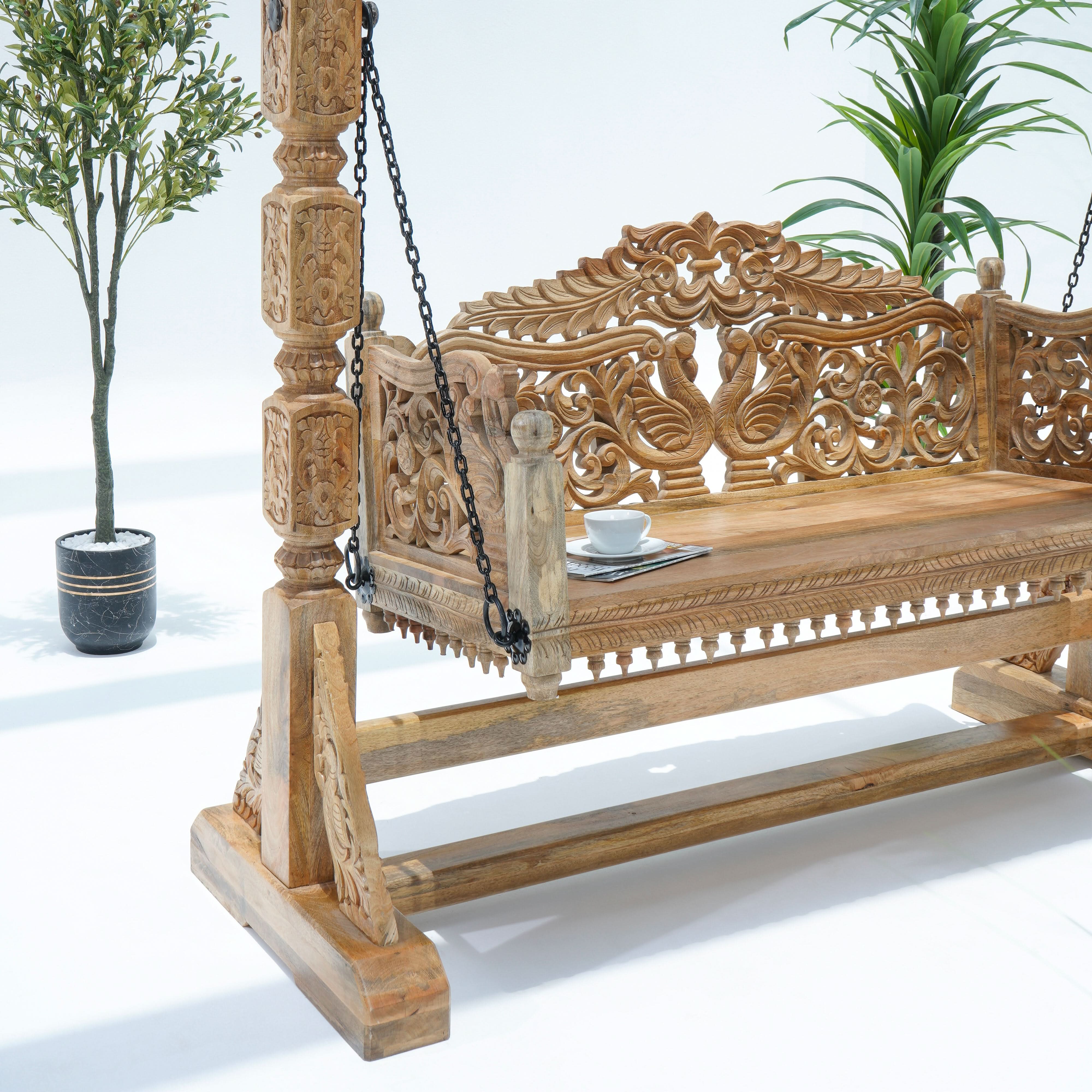 Wooden Carwing Swing - Art and craft furniture