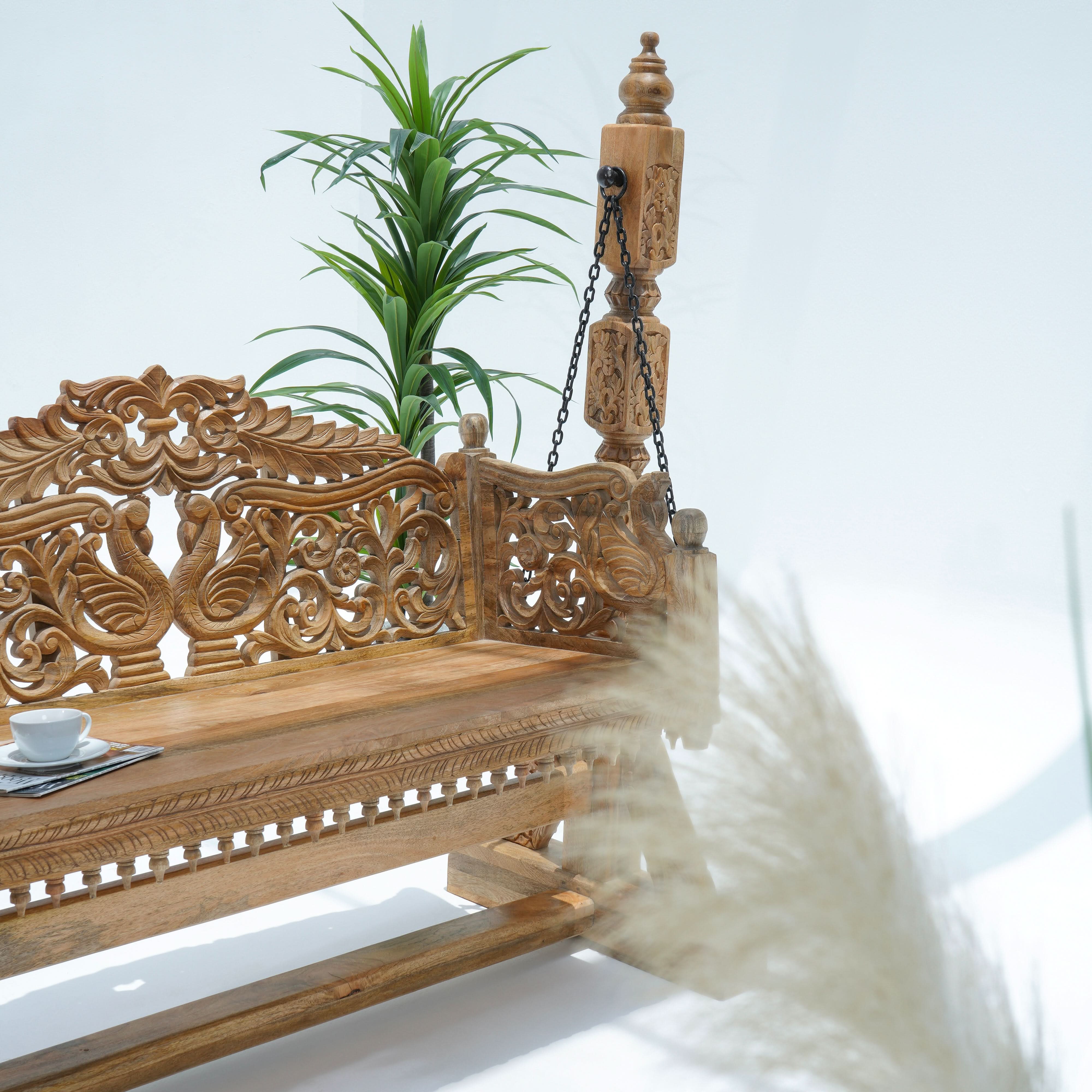 Wooden Carwing Swing - Art and craft furniture