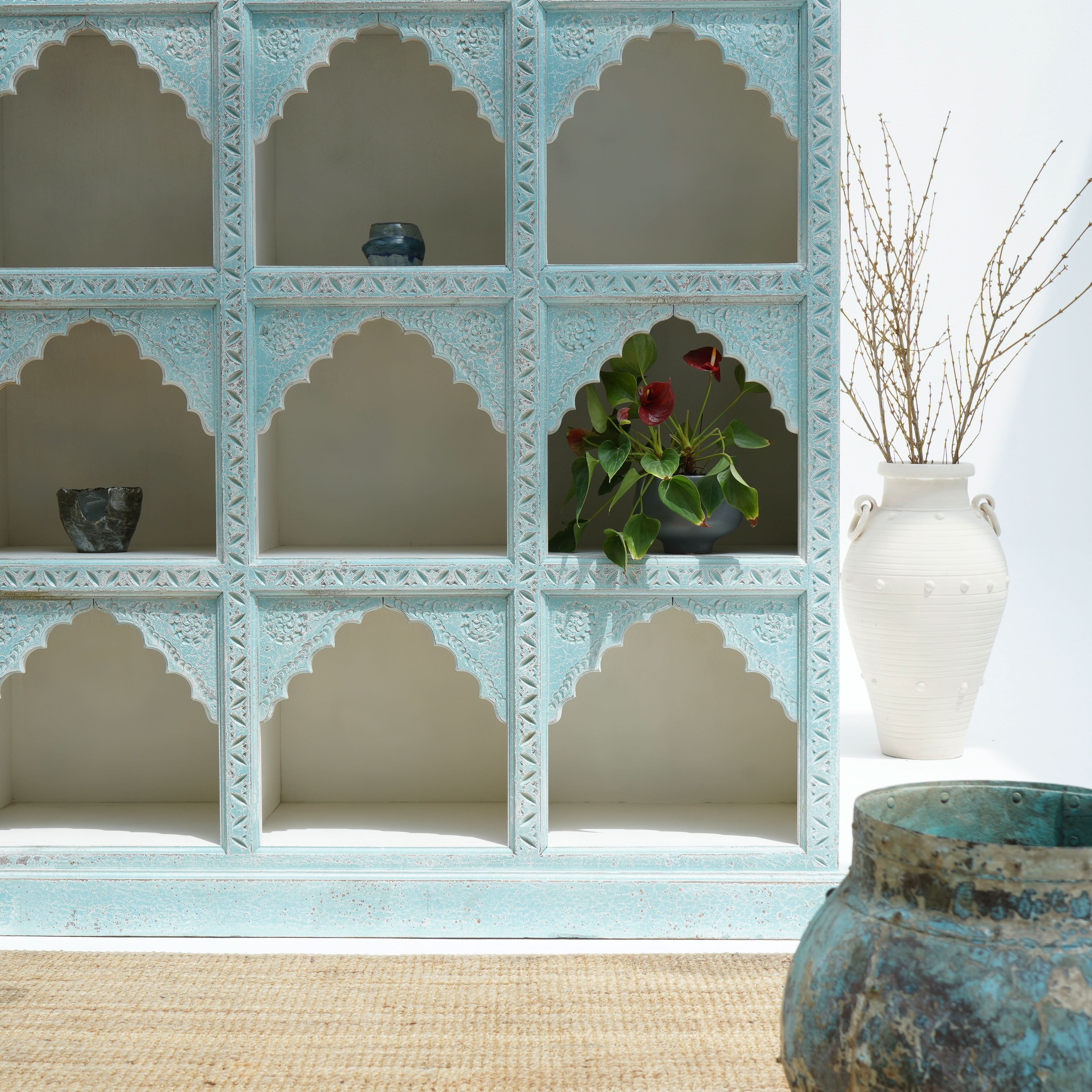 FLORENCE 12-BLOCK MEHRAB BOOKSHELF - Art and craft furniture