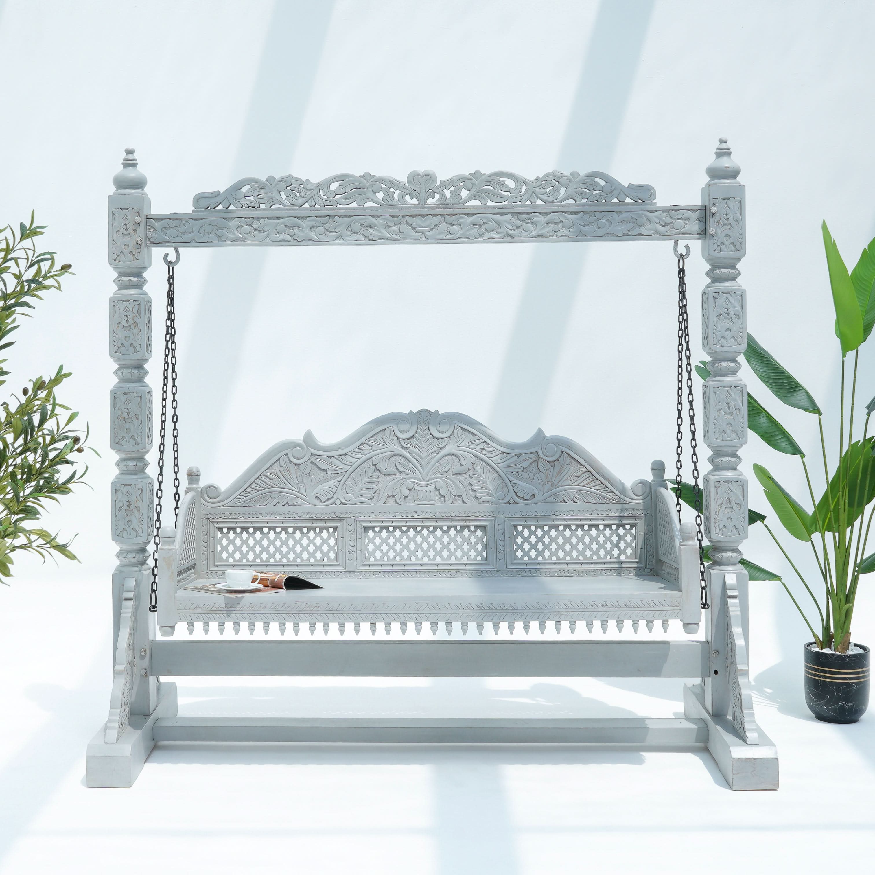 Wooden Carving Swing - Art and craft furniture