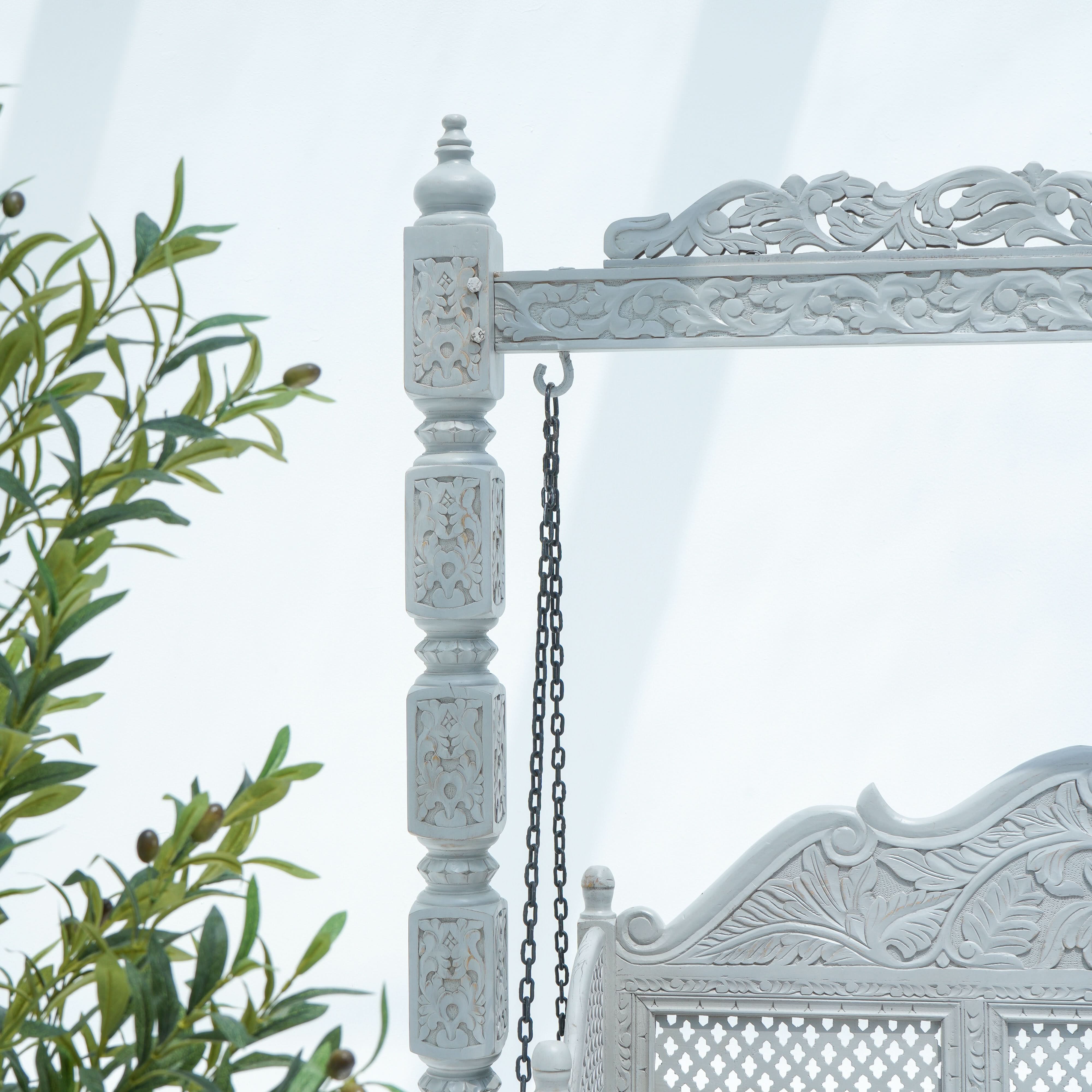 Wooden Carving Swing - Art and craft furniture