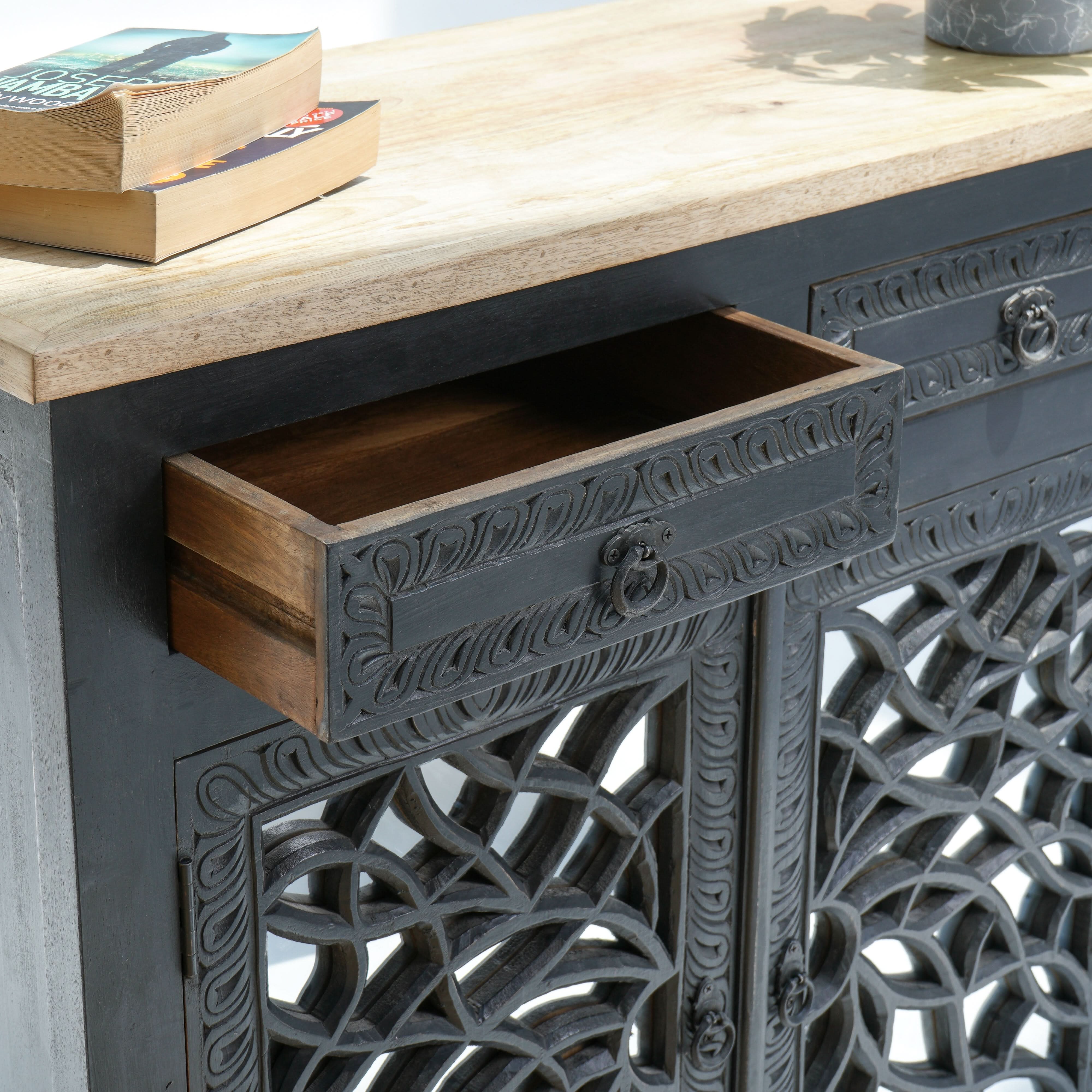 LUSTRE GLASS DOOR SIDEBOARD - Art and craft furniture