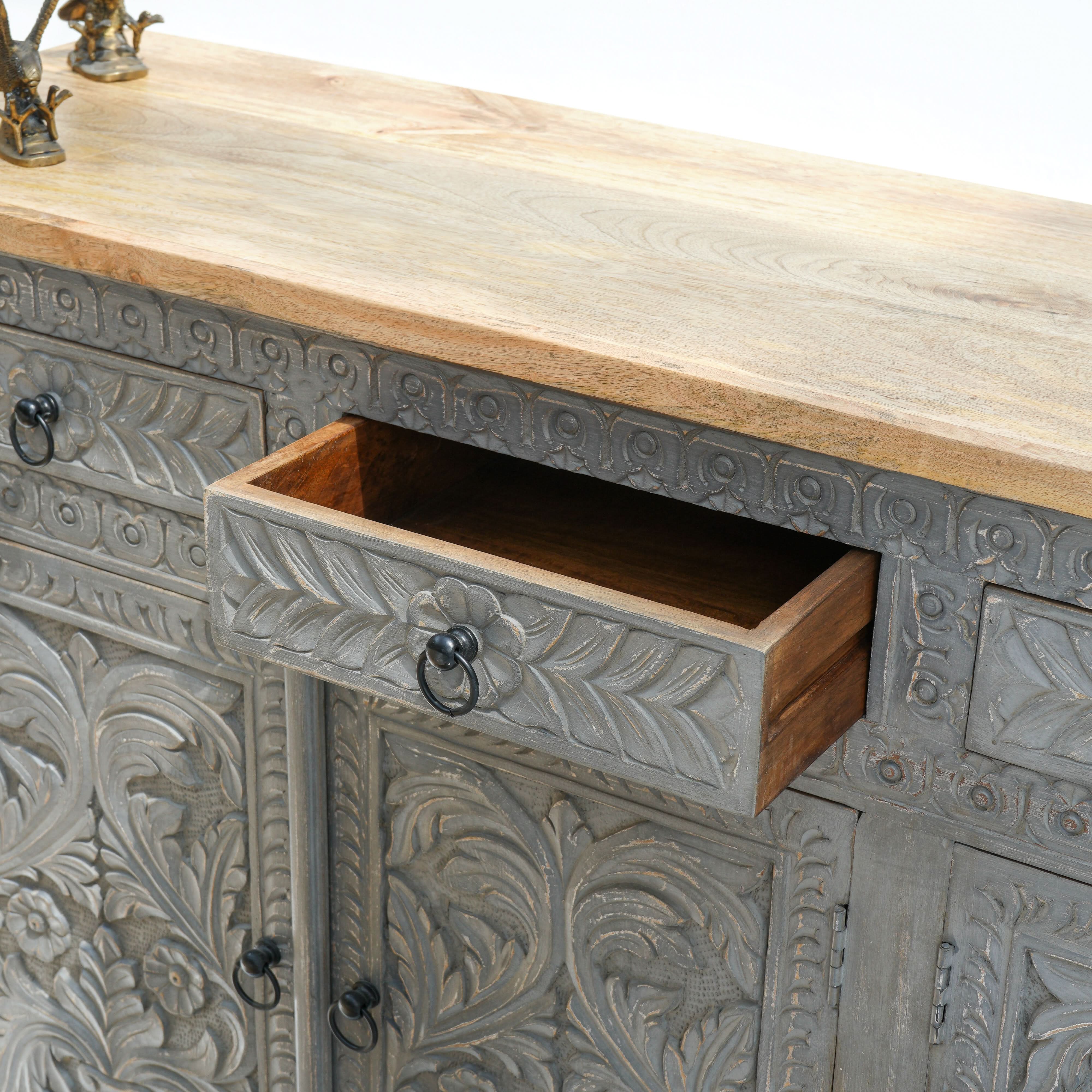 CARVA FOUR DRAW FOUR DRAWER SIDEBOARD - Art and craft furniture