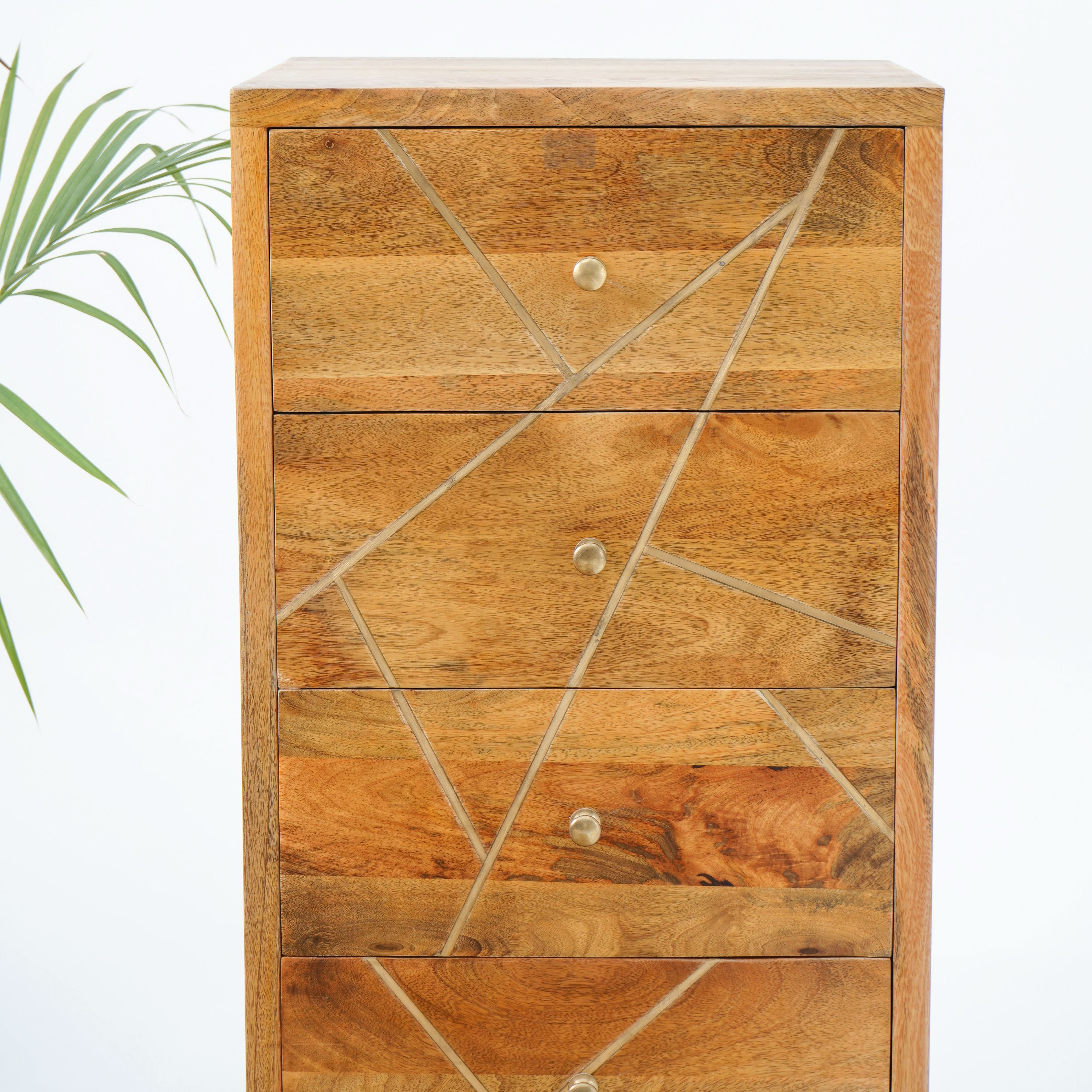 MANGOLUXE FOUR DRAWER CHEST OF DRAWERS - Art and craft furniture