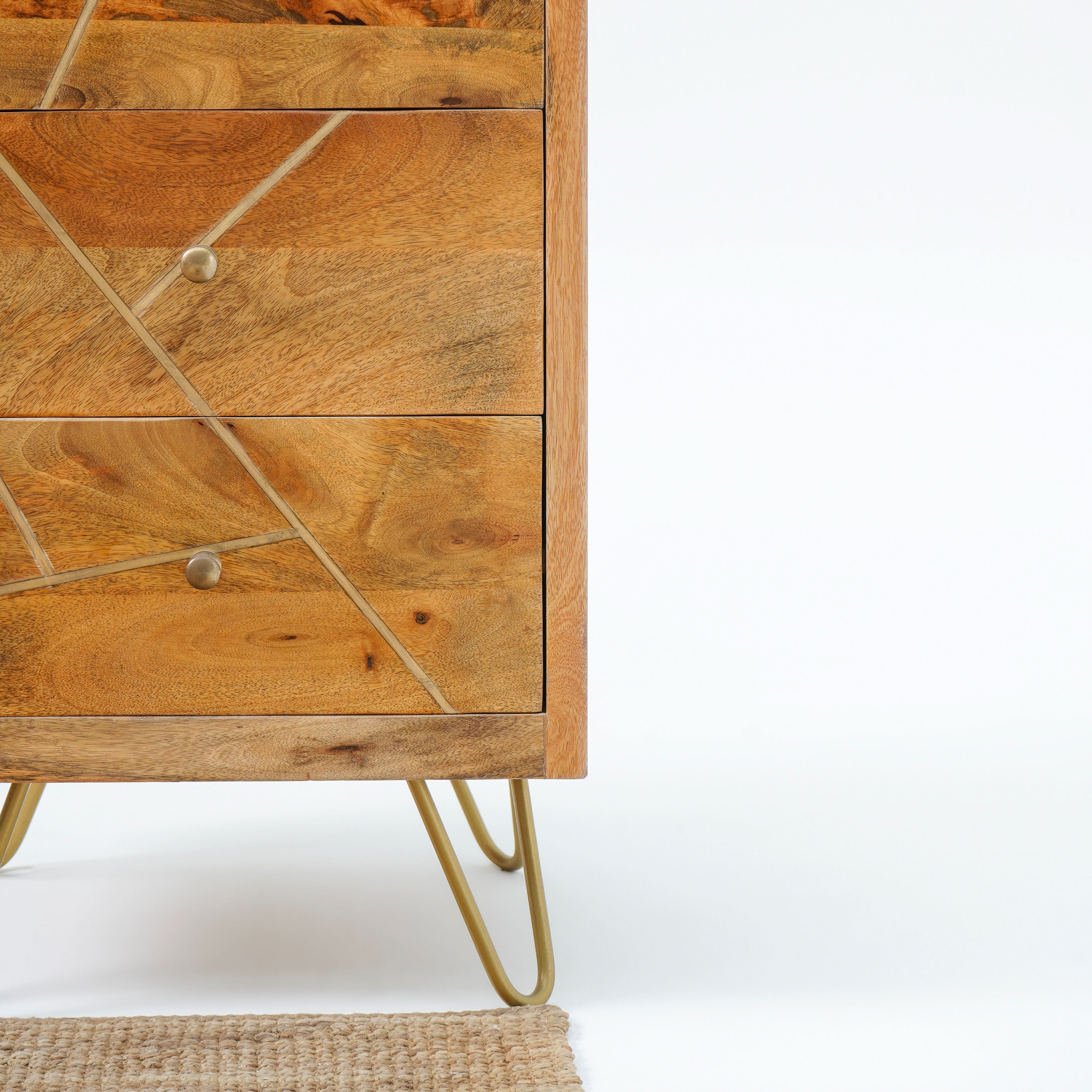 MANGOLUXE FOUR DRAWER CHEST OF DRAWERS - Art and craft furniture