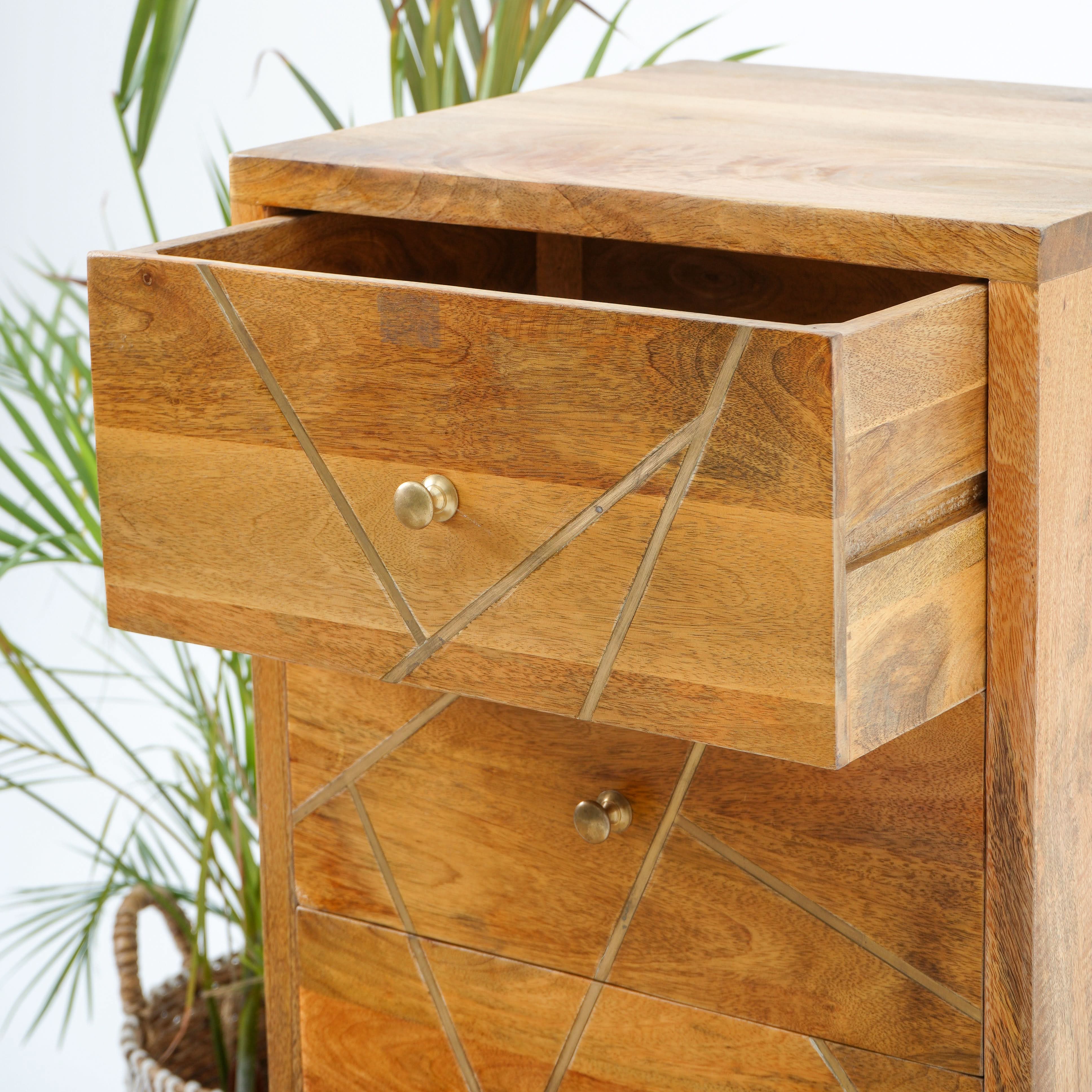 MANGOLUXE FOUR DRAWER CHEST OF DRAWERS - Art and craft furniture
