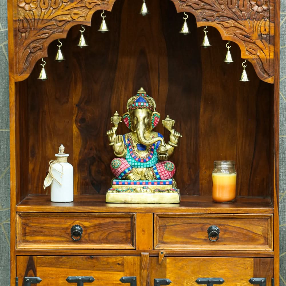 WDN TWO TILE DOOR & TWO DRAWER TEMPLE - Art and craft furniture