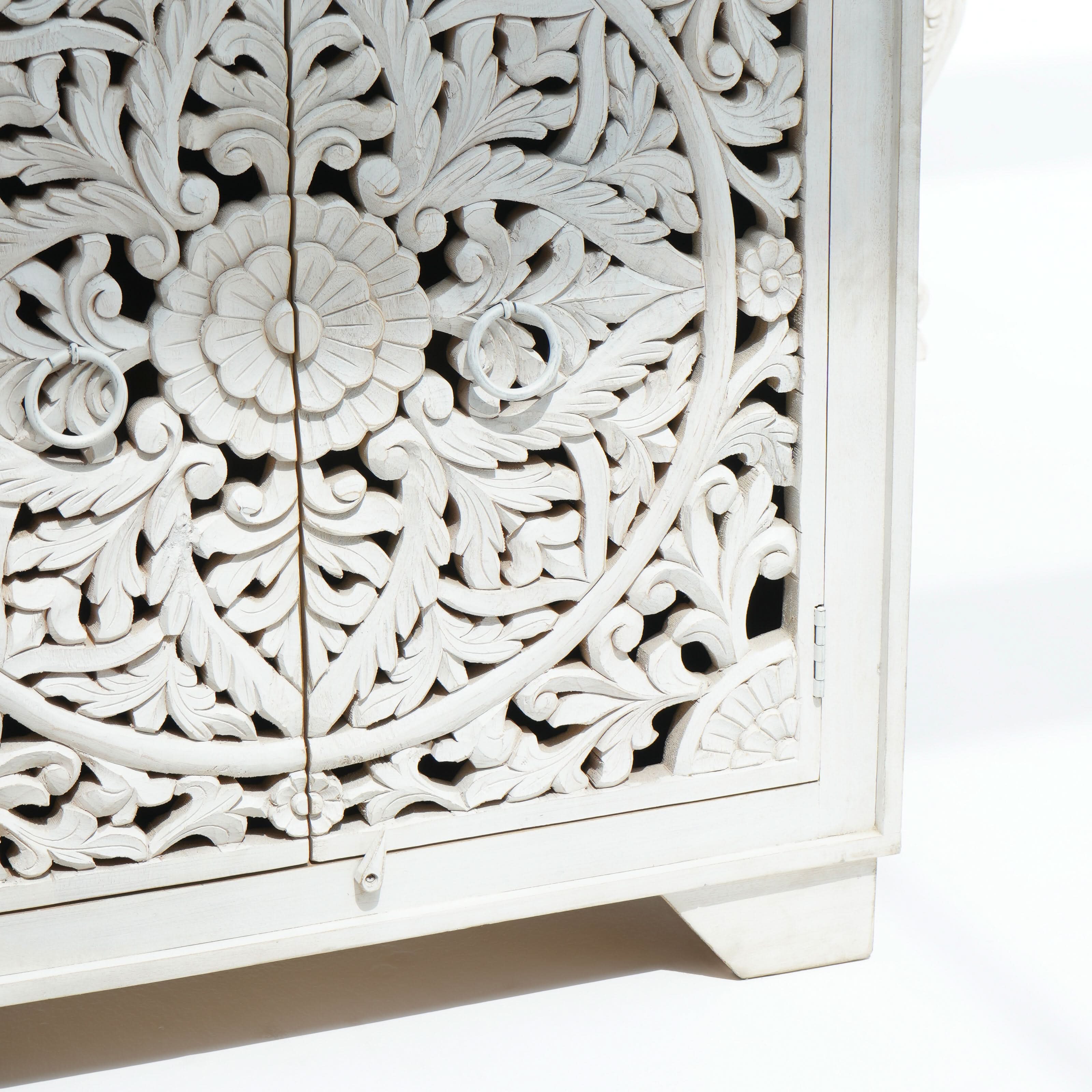 KARIGAR CARVED TWO DOOR SIDEBOARD - Art and craft furniture