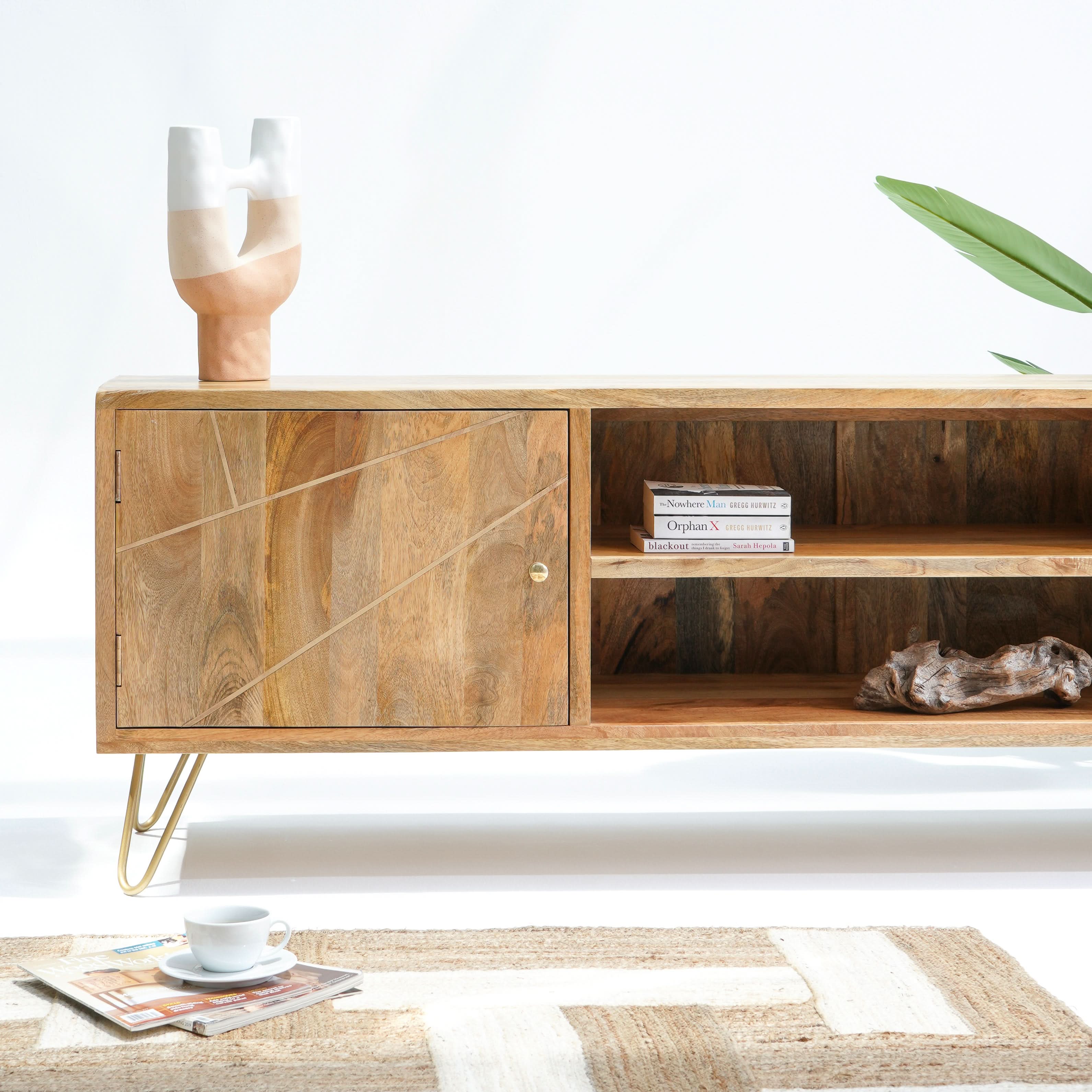 MANGOLUXE GOLDLINE TV STAND - Art and craft furniture