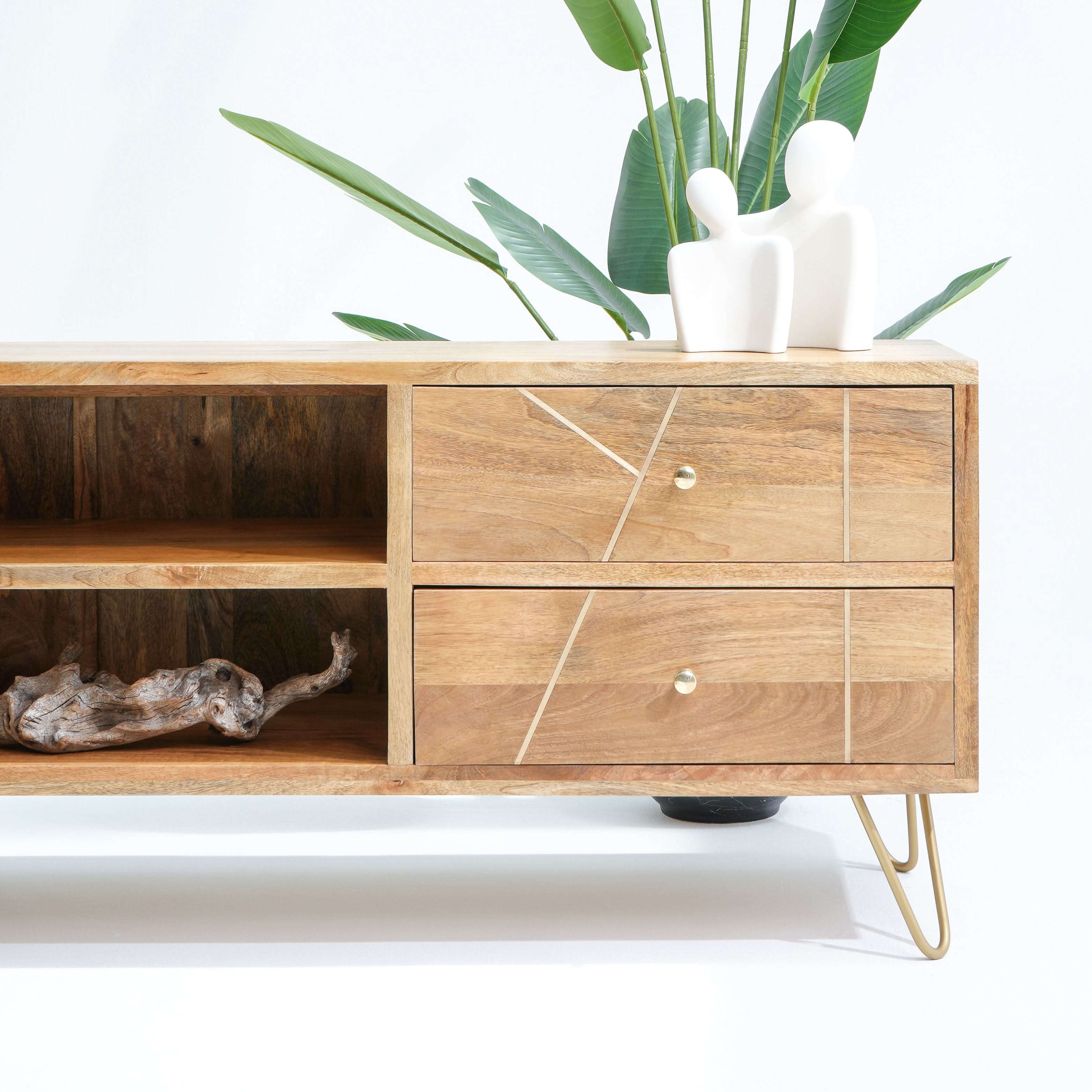 MANGOLUXE GOLDLINE TV STAND - Art and craft furniture