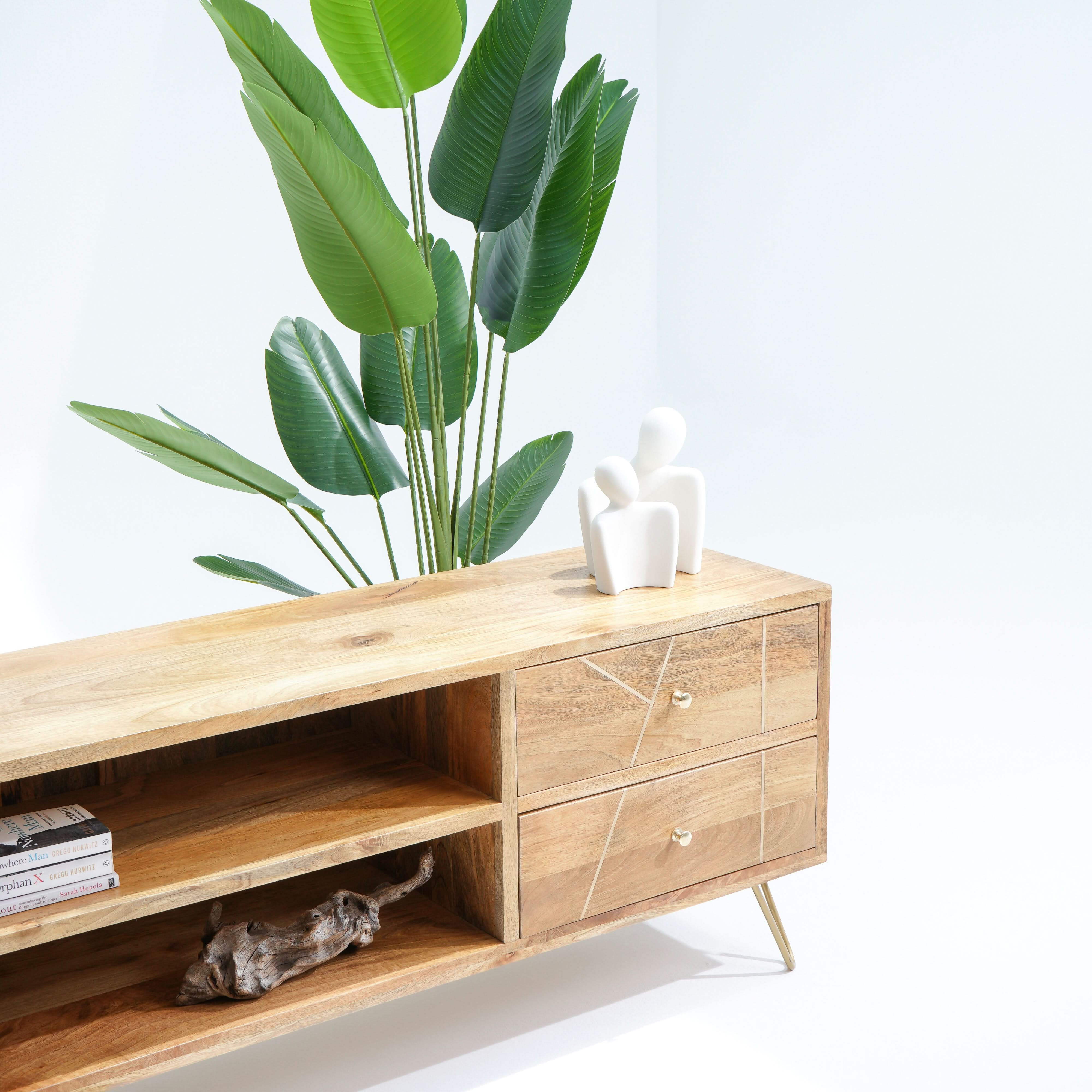 MANGOLUXE GOLDLINE TV STAND - Art and craft furniture