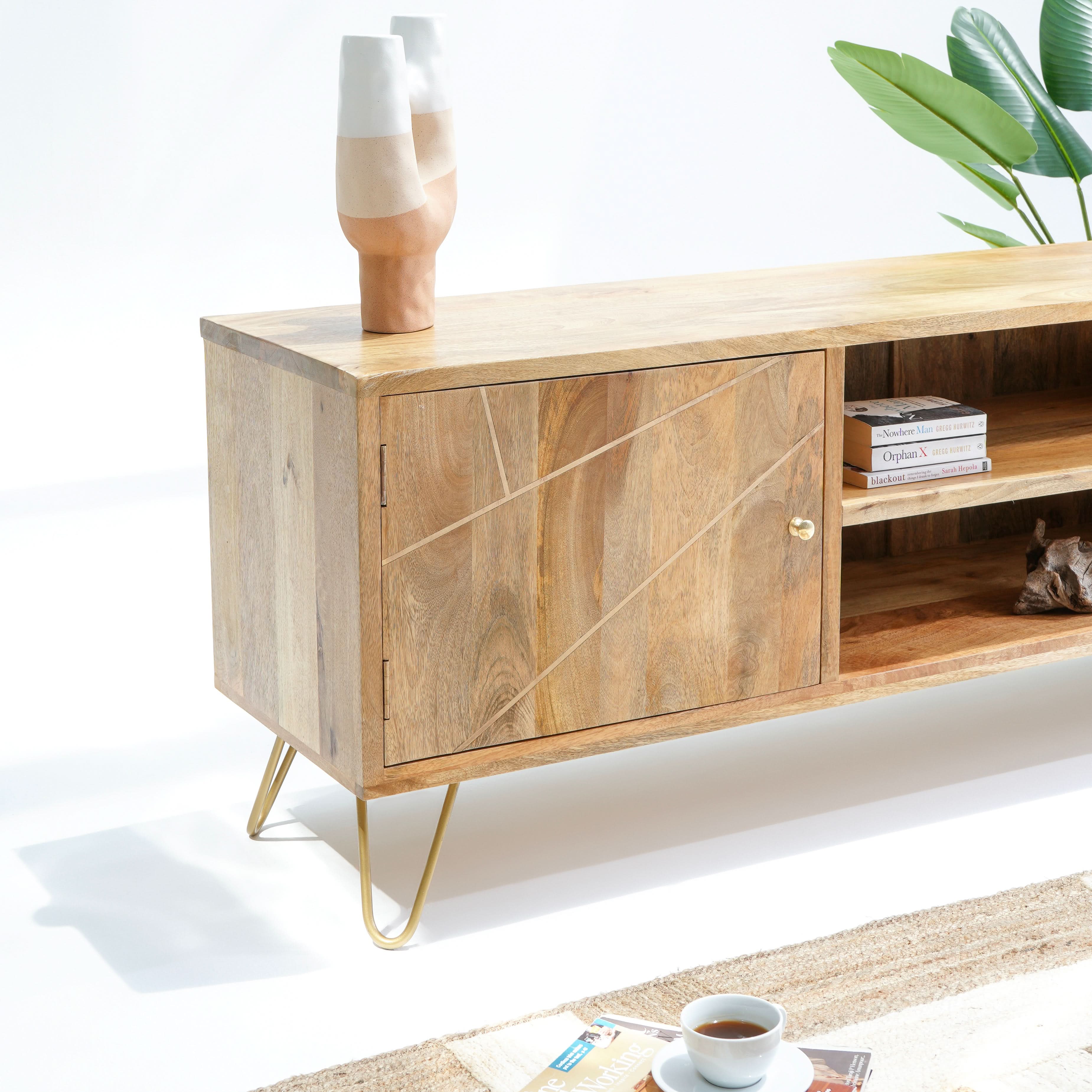 MANGOLUXE GOLDLINE TV STAND - Art and craft furniture