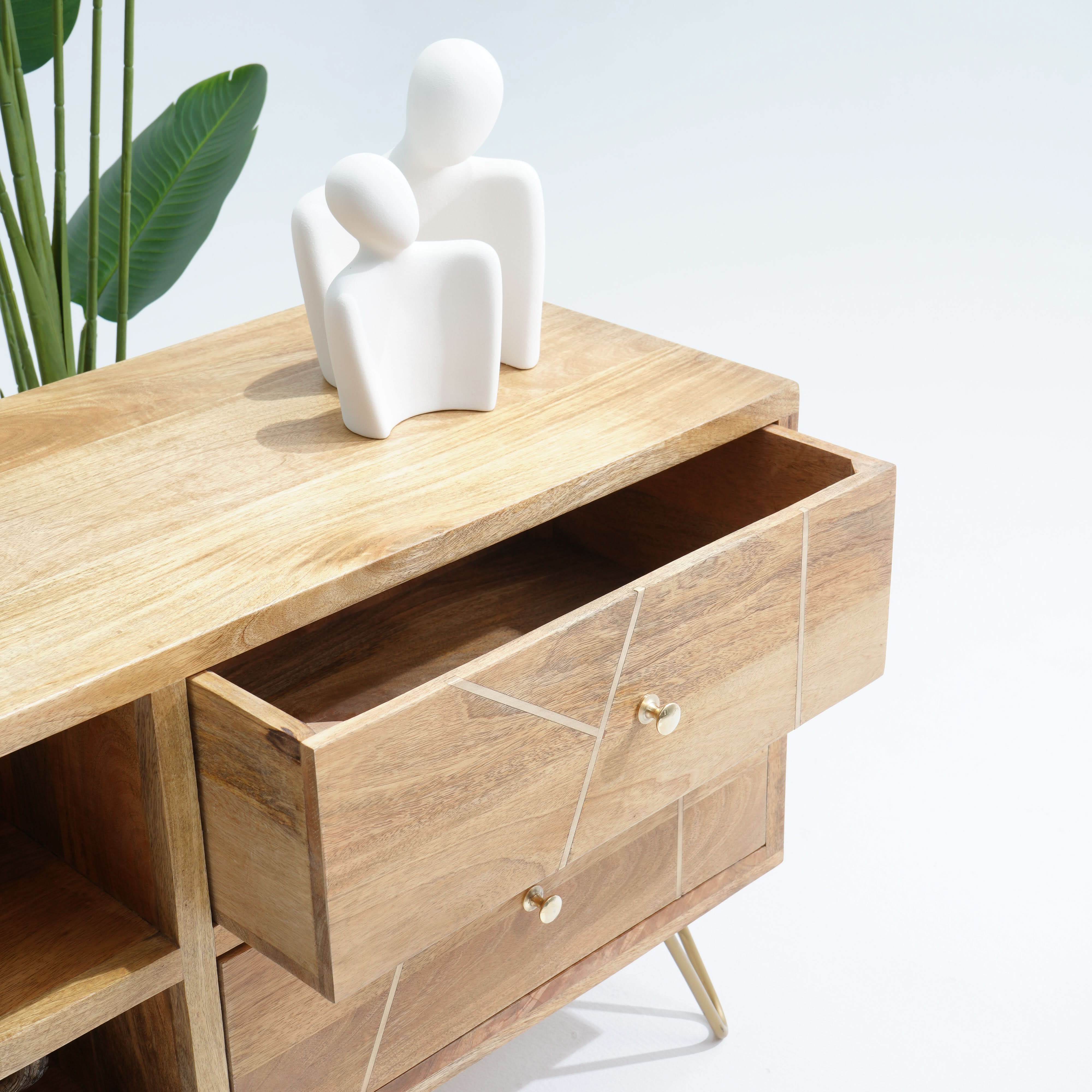 MANGOLUXE GOLDLINE TV STAND - Art and craft furniture