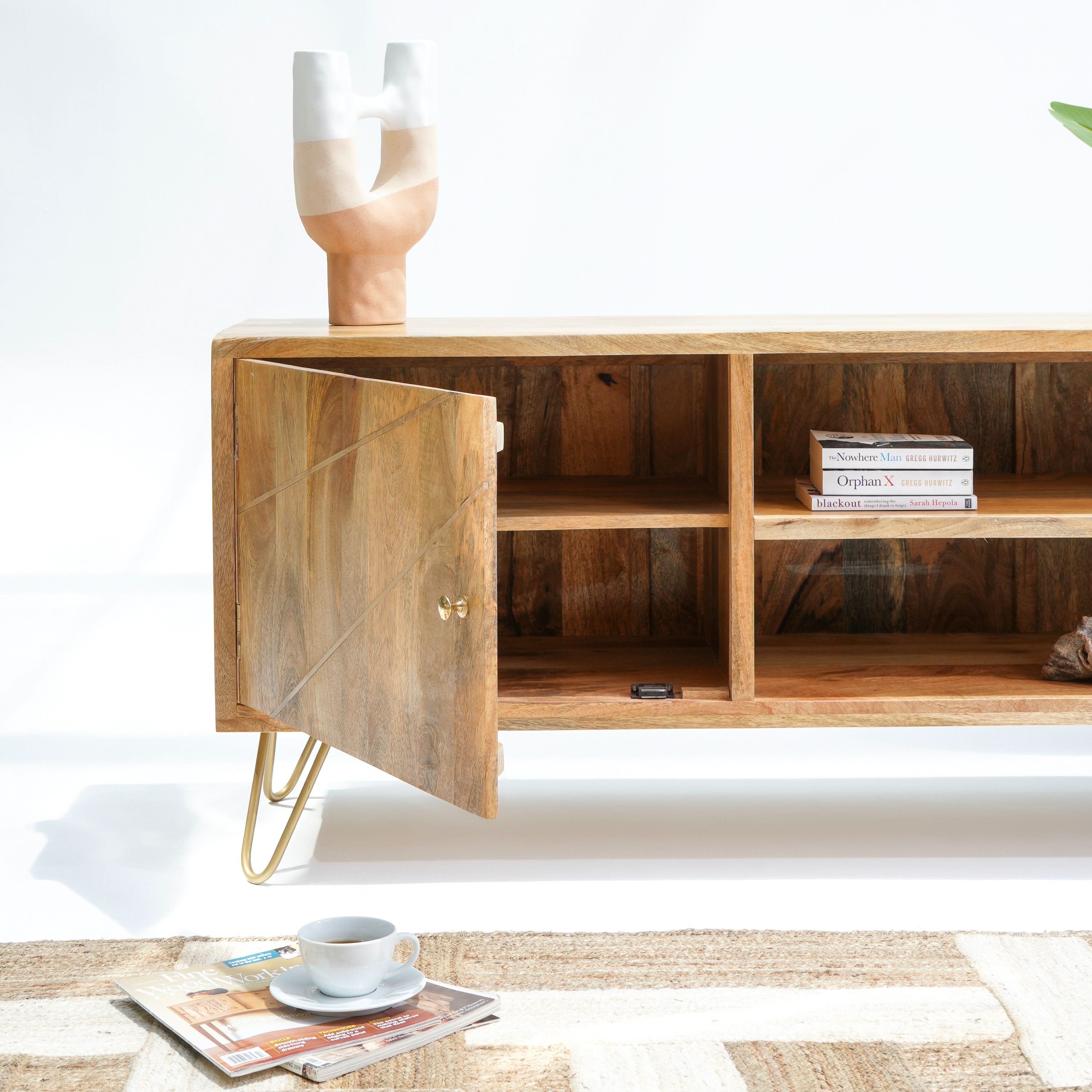 MANGOLUXE GOLDLINE TV STAND - Art and craft furniture