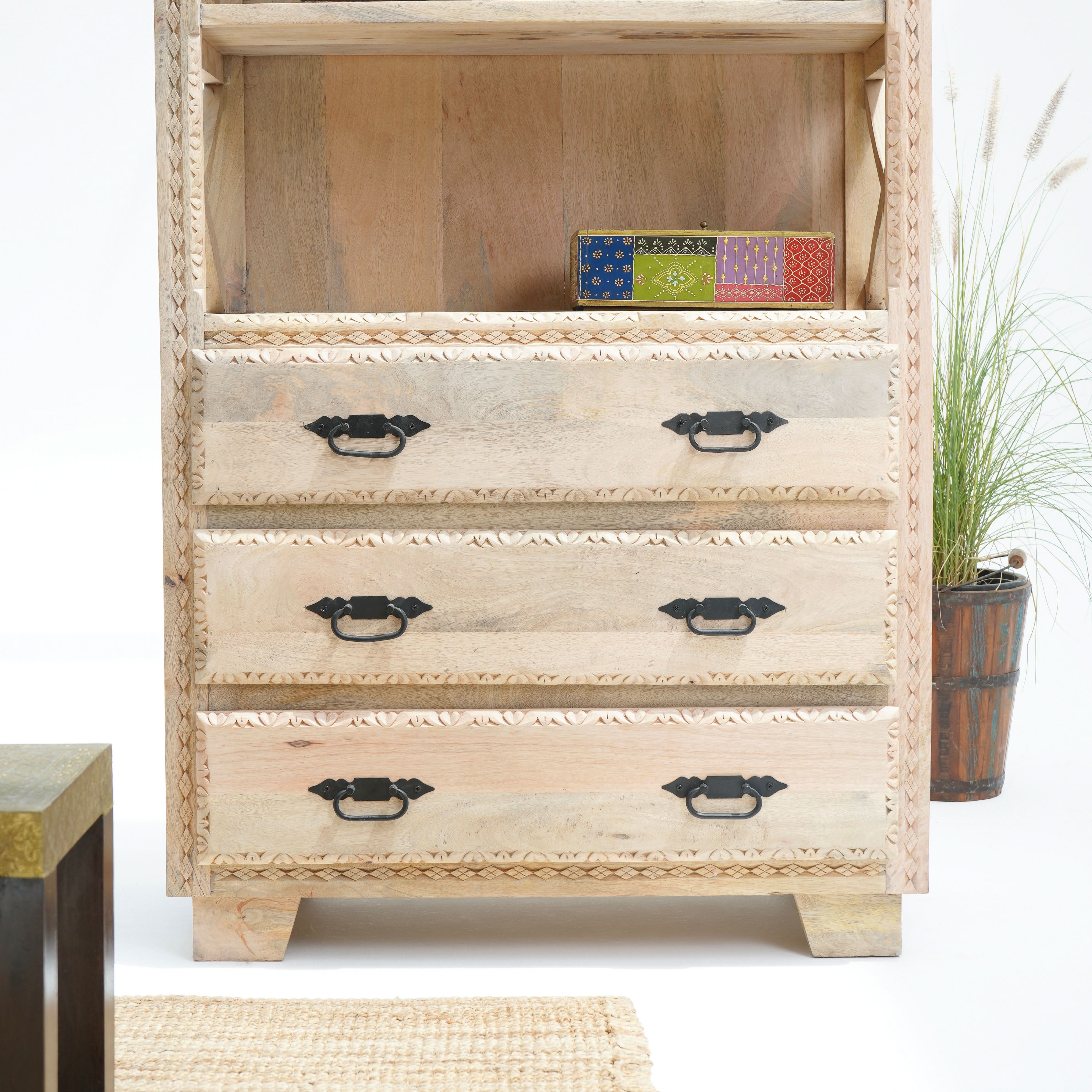 STOCKHOLM THREE-DRAWER BOOKSHELF - Art and craft furniture