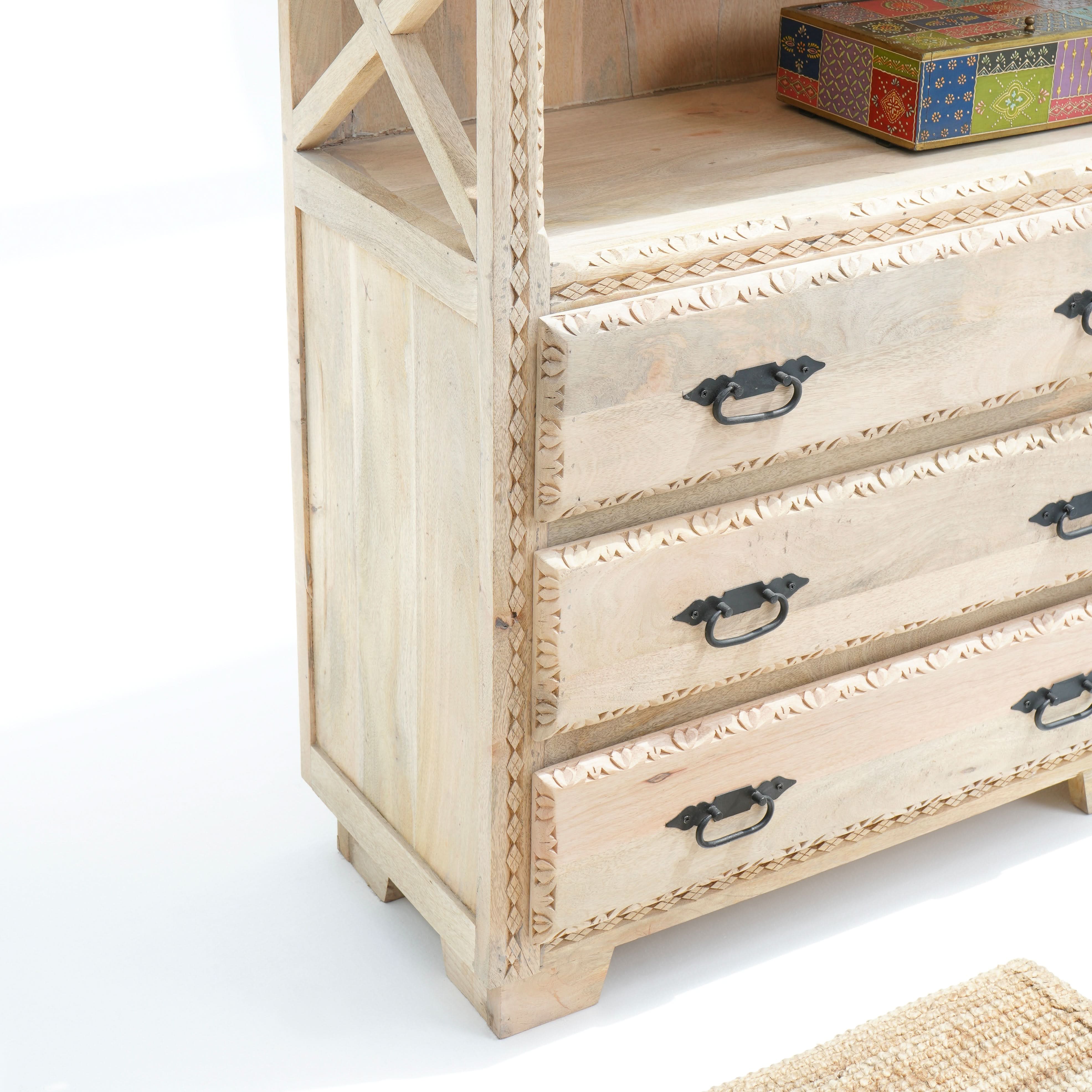 STOCKHOLM THREE-DRAWER BOOKSHELF - Art and craft furniture