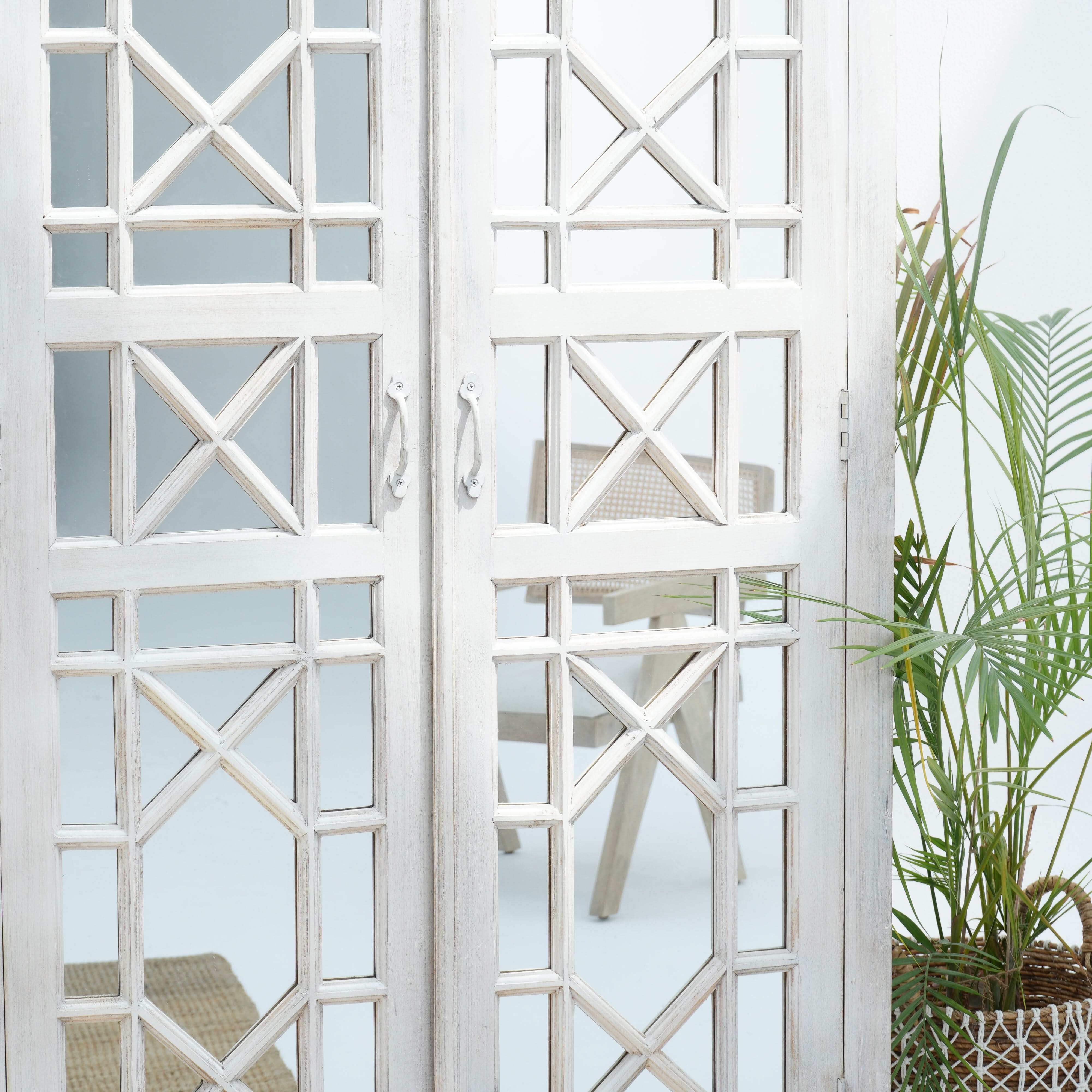 CASABLANCA CLASSIC TWO MIRROR DOOR CABINET - Art and craft furniture